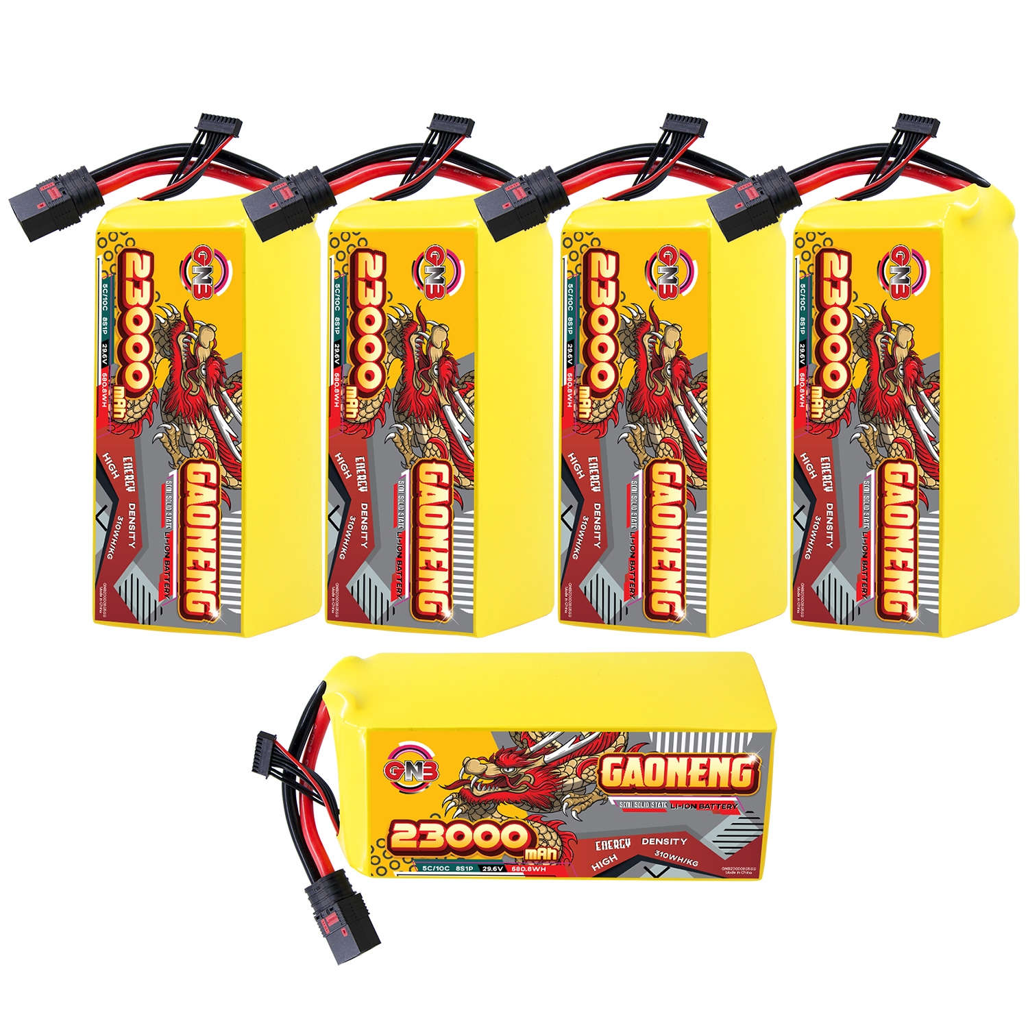 GAONENG GNB 23000mah 8S 29.6V 5C QS8 Semi Solid State Li-ion Battery 310WH/kg