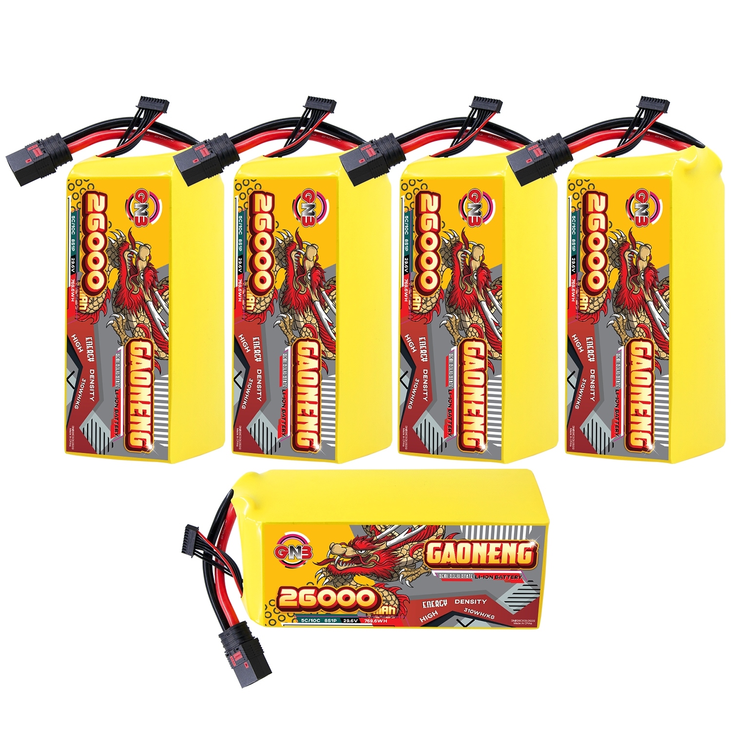 GAONENG GNB 26000mah 8S 29.6V 5C QS8 Semi Solid State Li-ion Battery 310WH/kg