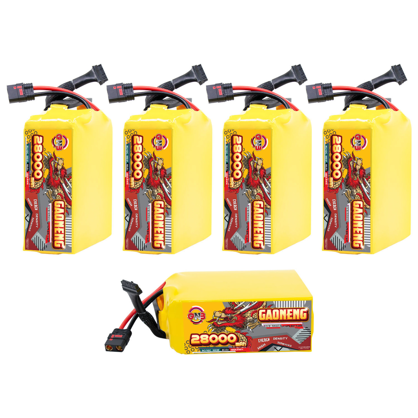 GAONENG GNB 28000mah 18S 66.6V 5C QS8 Semi Solid State Li-ion Battery 335WH/kg 