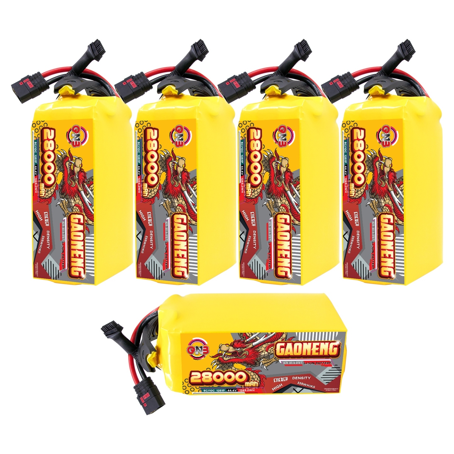 GAONENG GNB 28000mah 12S 44.4V 5C QS8 Semi Solid State Li-ion Battery 335WH/kg
