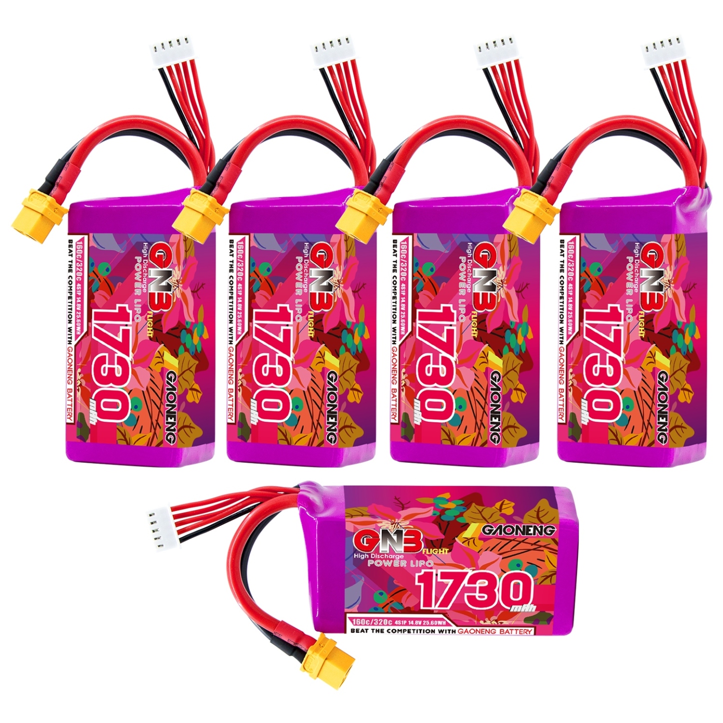 GAONENG GNB 4S 14.8V 1730mAh 160C XT60 LiPo Battery