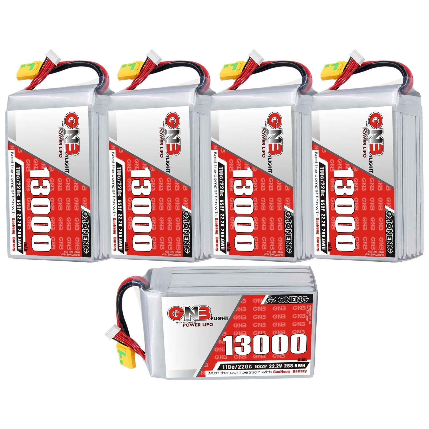 GAONENG GNB 6S 22.2V 13000mAh 13AH 110C RC LiPo Battery XT90S Anti Spark