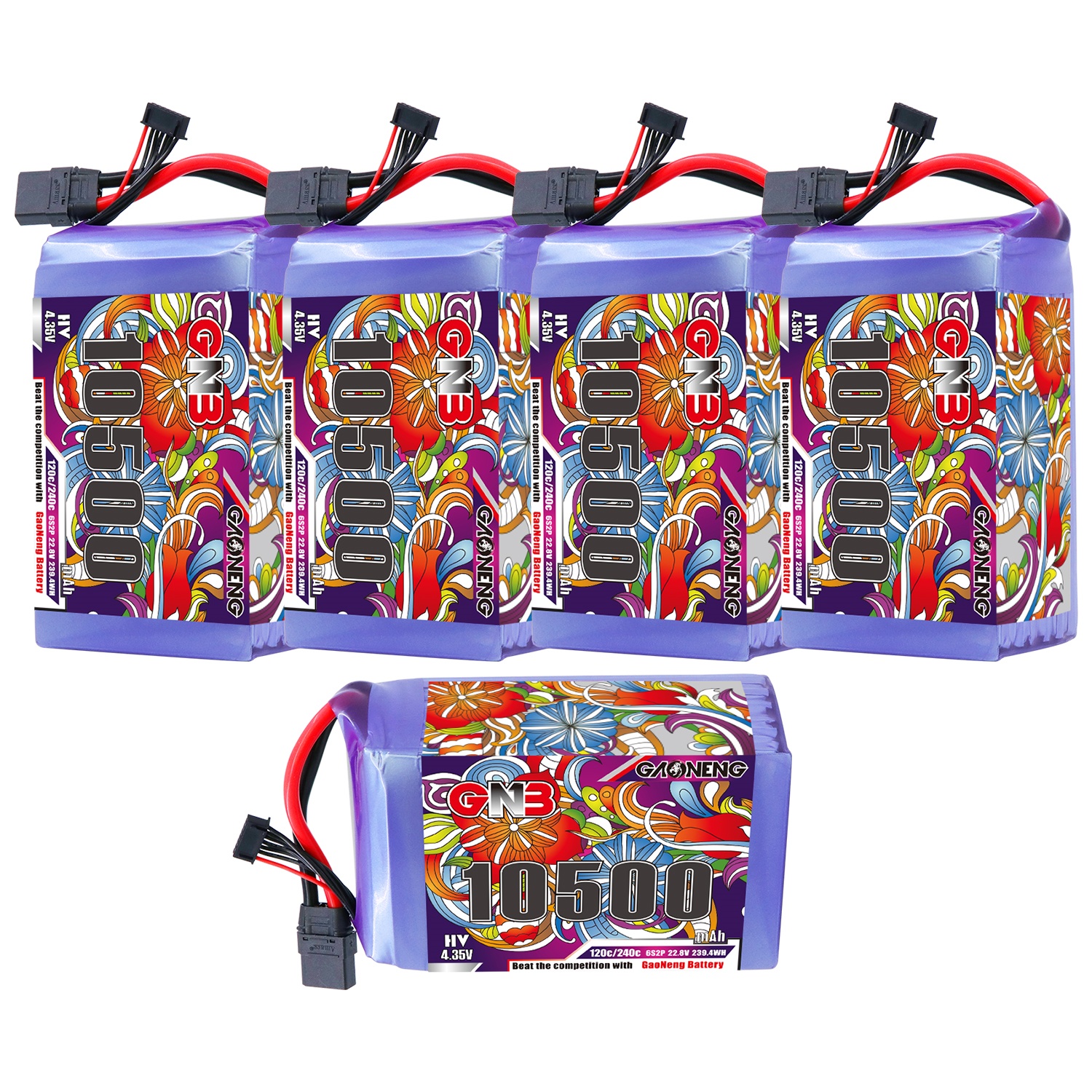GAONENG GNB 6S 22.8V HV 10500mAh 120C RC LiPo Battery XT90