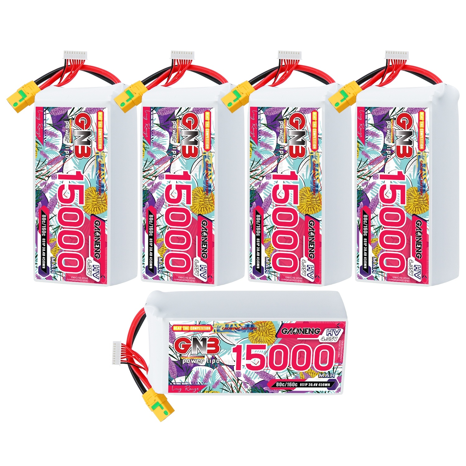 GAONENG GNB 8S1P 30.4V HV 15000mAh 80C LiPo Battery XT90S