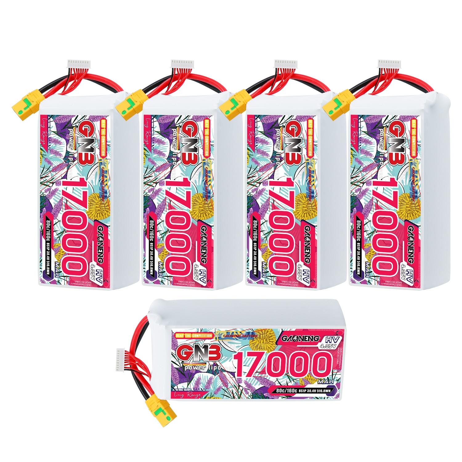 GAONENG GNB 8S1P 30.4V HV 17000mAh 80C LiPo Battery XT90S