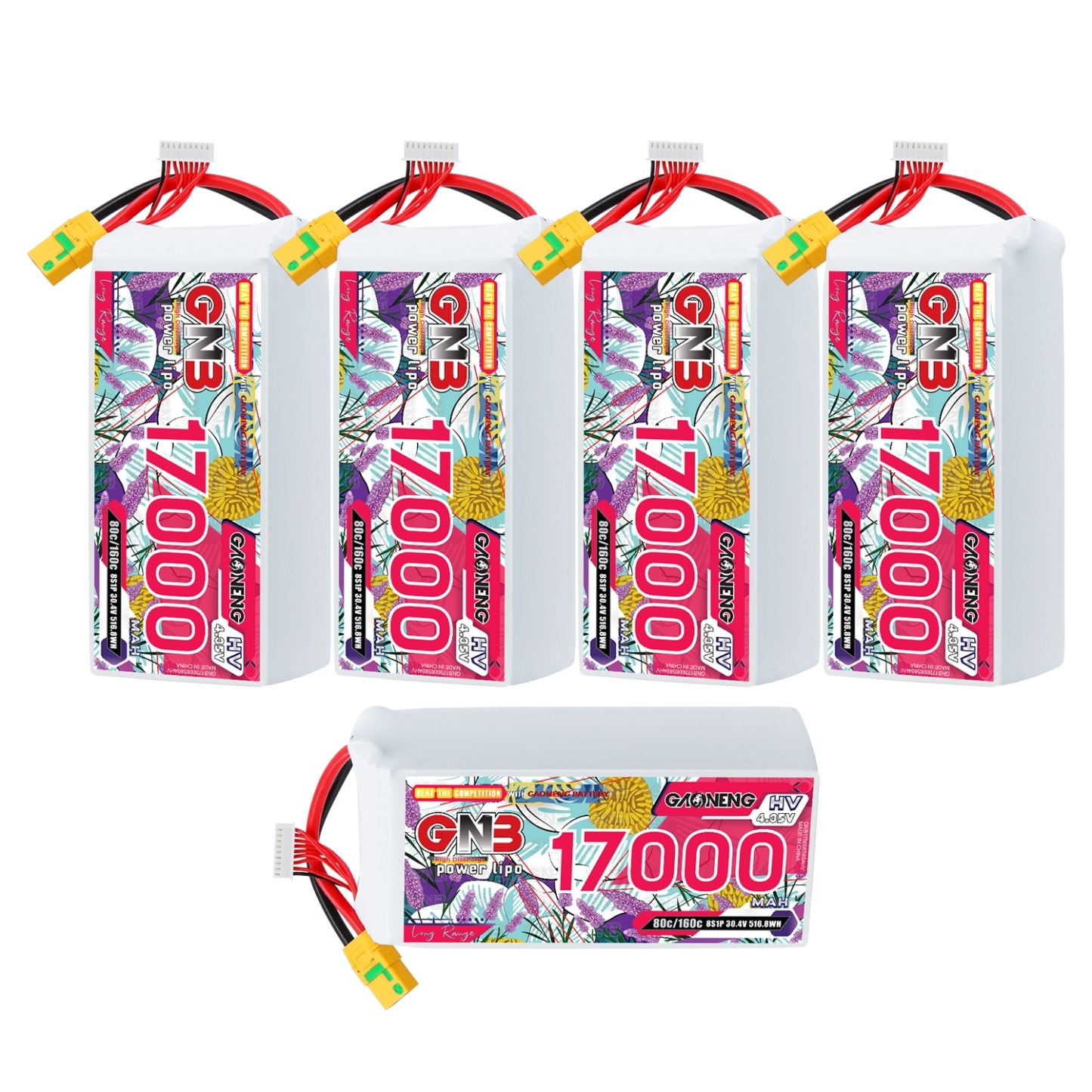GAONENG GNB 8S1P 30.4V HV 17000mAh 80C LiPo Battery XT90S