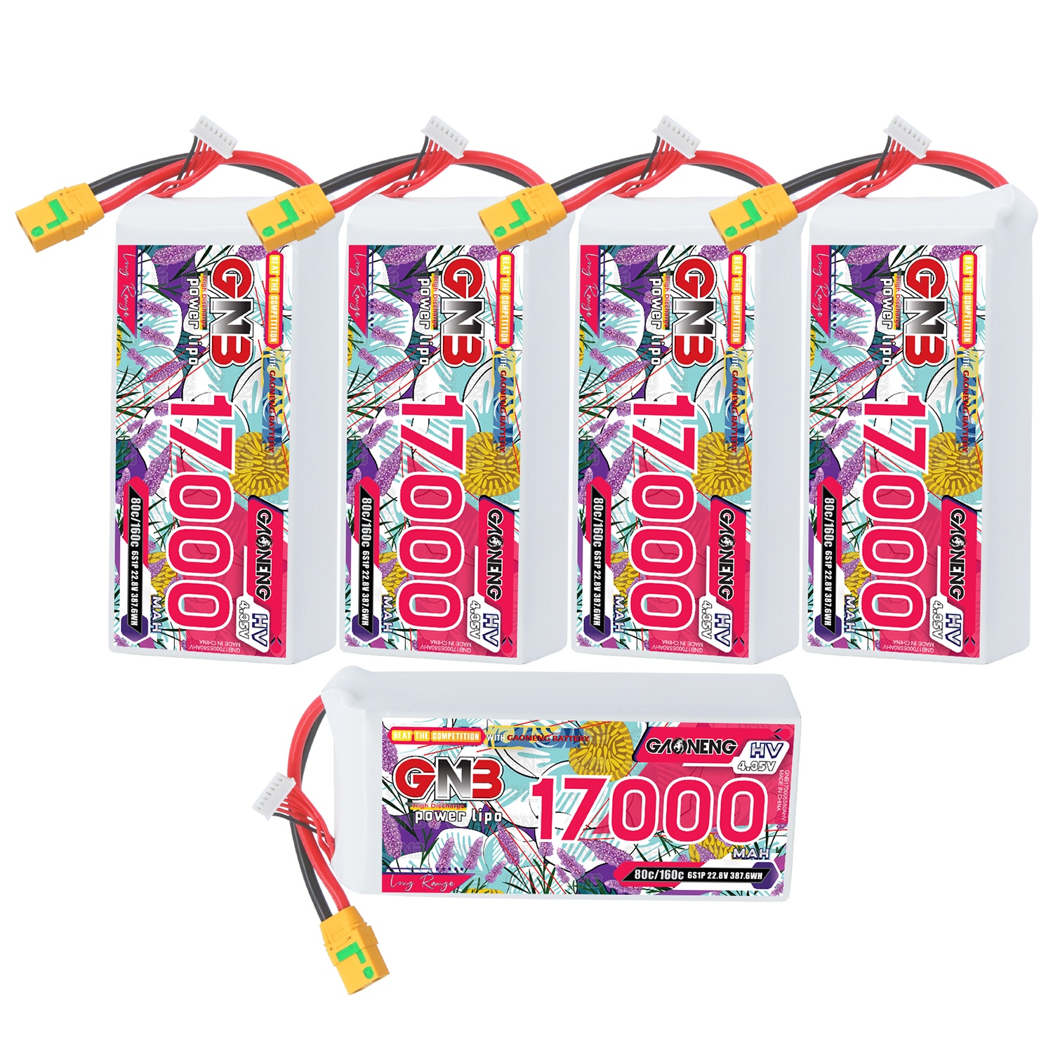 GAONENG GNB 6S 22.8V HV 17000mAh 80C RC LiPo Battery XT90S
