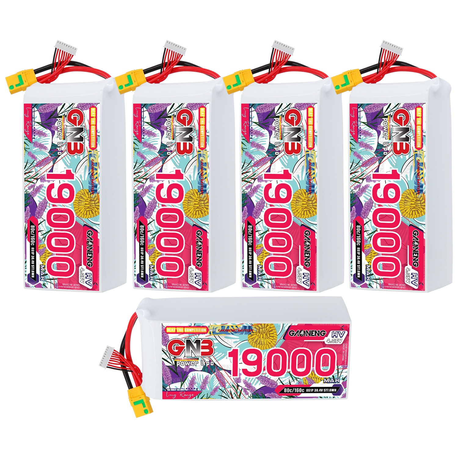 GAONENG GNB 8S1P 30.4V HV 19000mAh 80C LiPo Battery XT90S