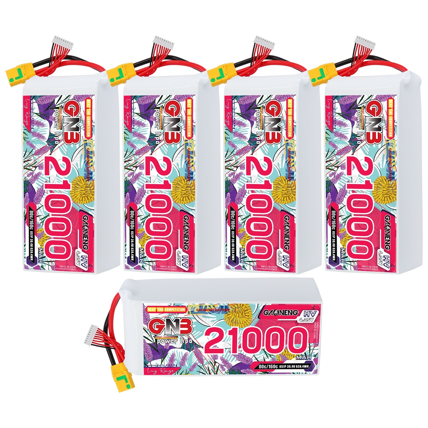 GAONENG GNB 8S1P 30.4V HV 21000mAh 80C LiPo Battery XT90S