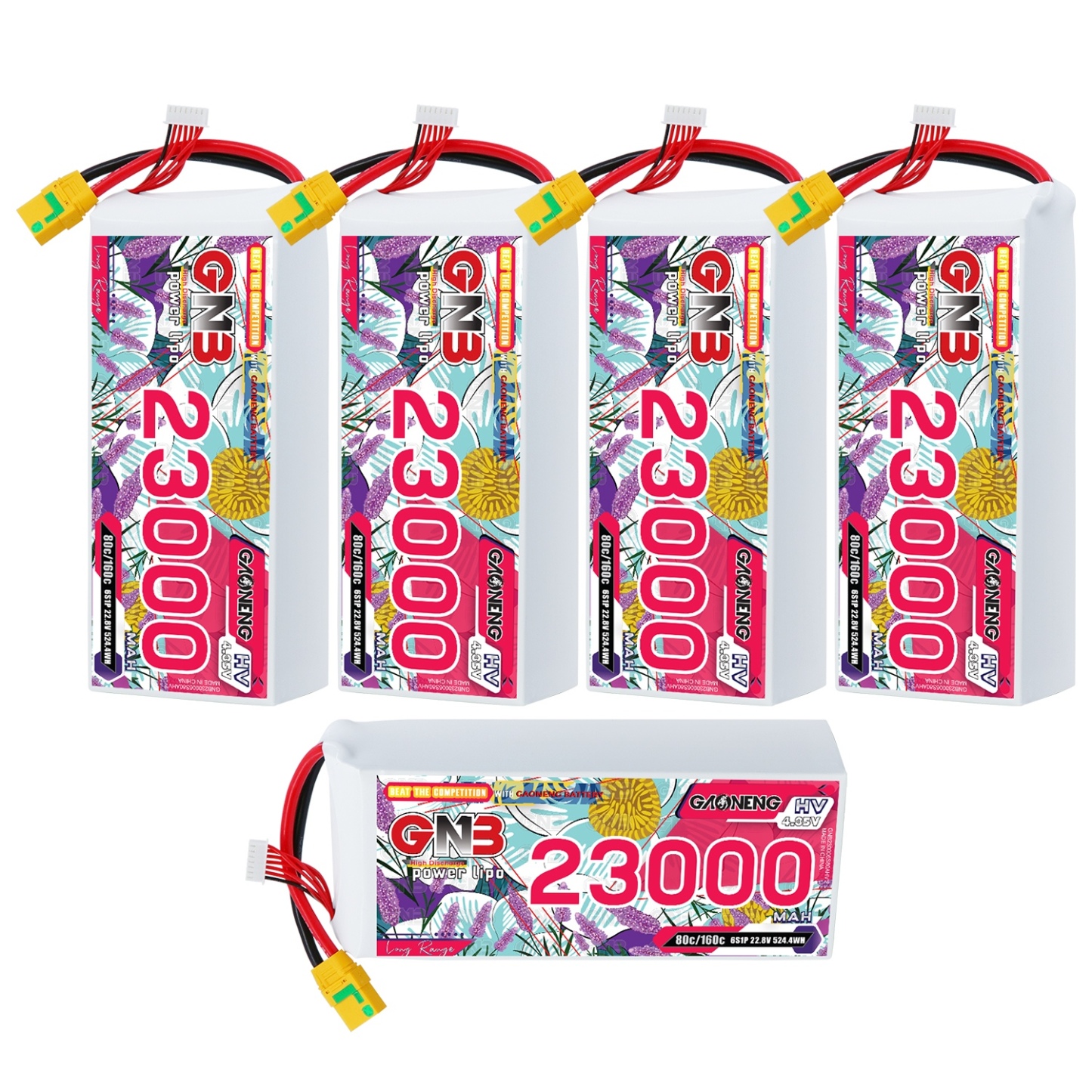 GAONENG GNB 6S 22.8V HV 23000mAh 80C RC LiPo Battery XT90S