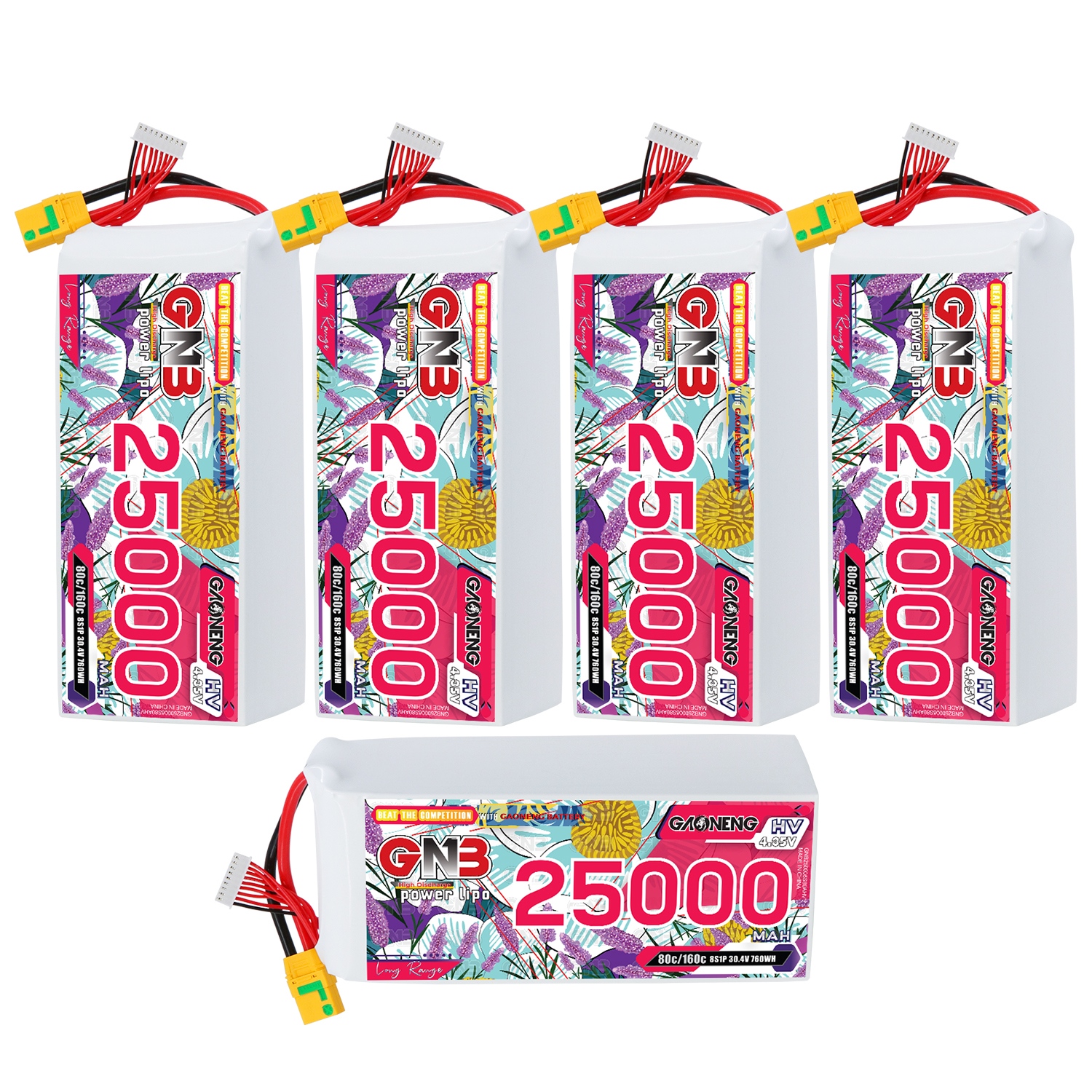 GAONENG GNB 8S1P 30.4V HV 25000mAh 80C LiPo Battery XT90S