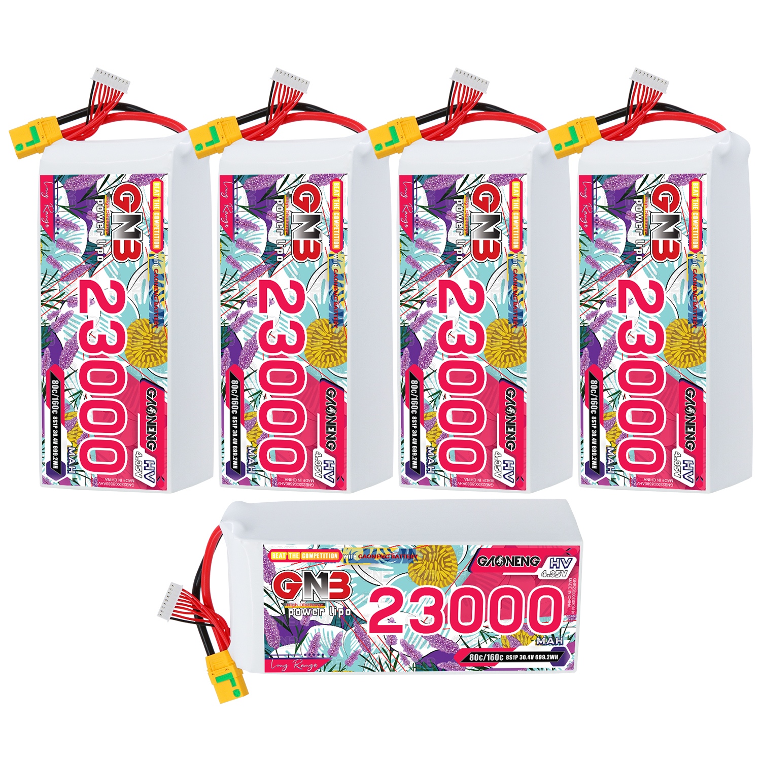 GAONENG GNB 8S1P 30.4V HV 23000mAh 80C LiPo Battery XT90S