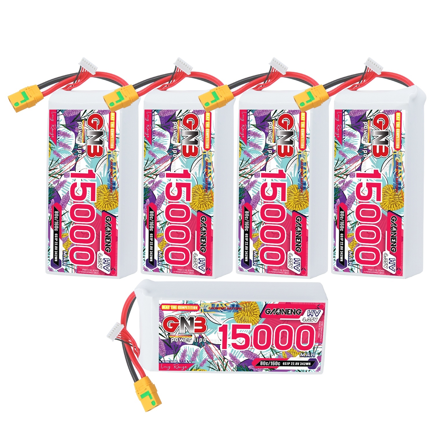 GAONENG GNB 6S 22.8V HV 15000mAh 80C RC LiPo Battery XT90S