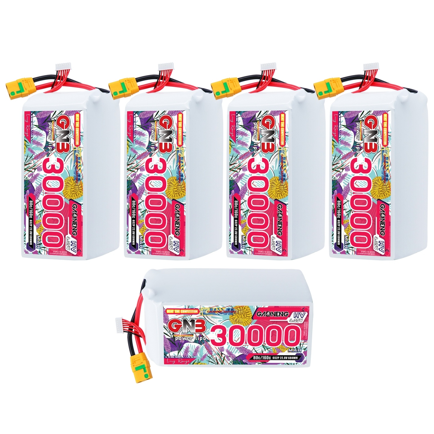 GAONENG GNB 6S 22.8V HV 30000mAh 80C RC LiPo Battery XT90S