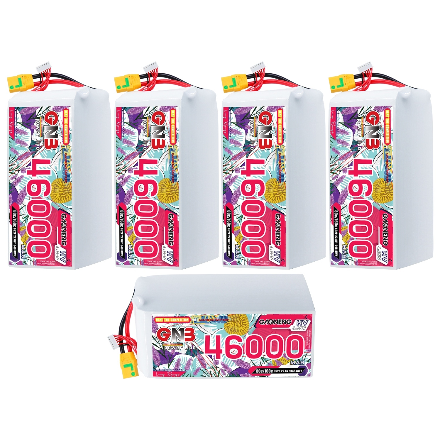 GAONENG GNB 6S 22.8V HV 46000mAh 80C RC LiPo Battery XT90S