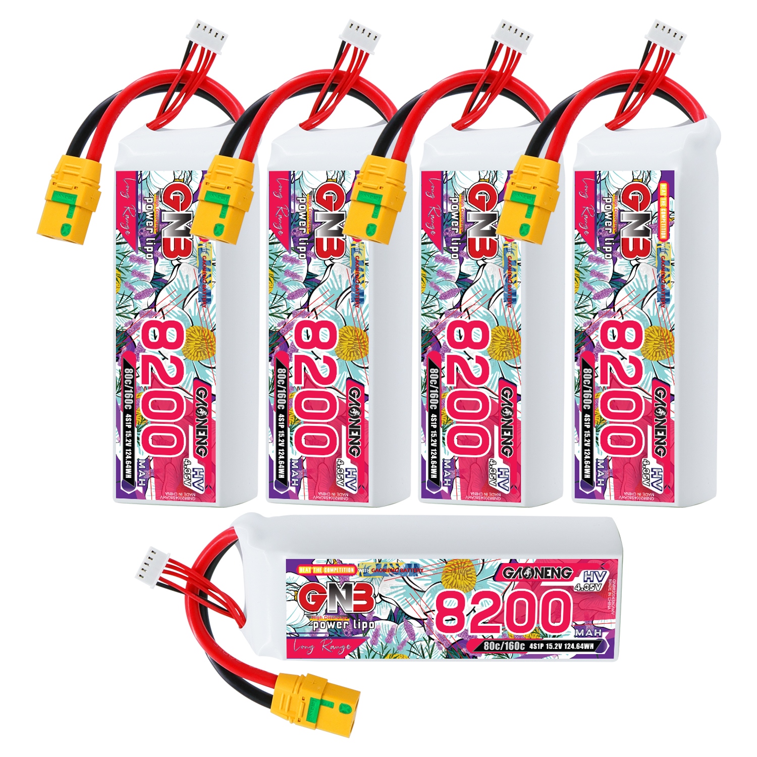 GAONENG GNB HV 4S 15.2V 8200mAh 80C XT90S LiPo Battery