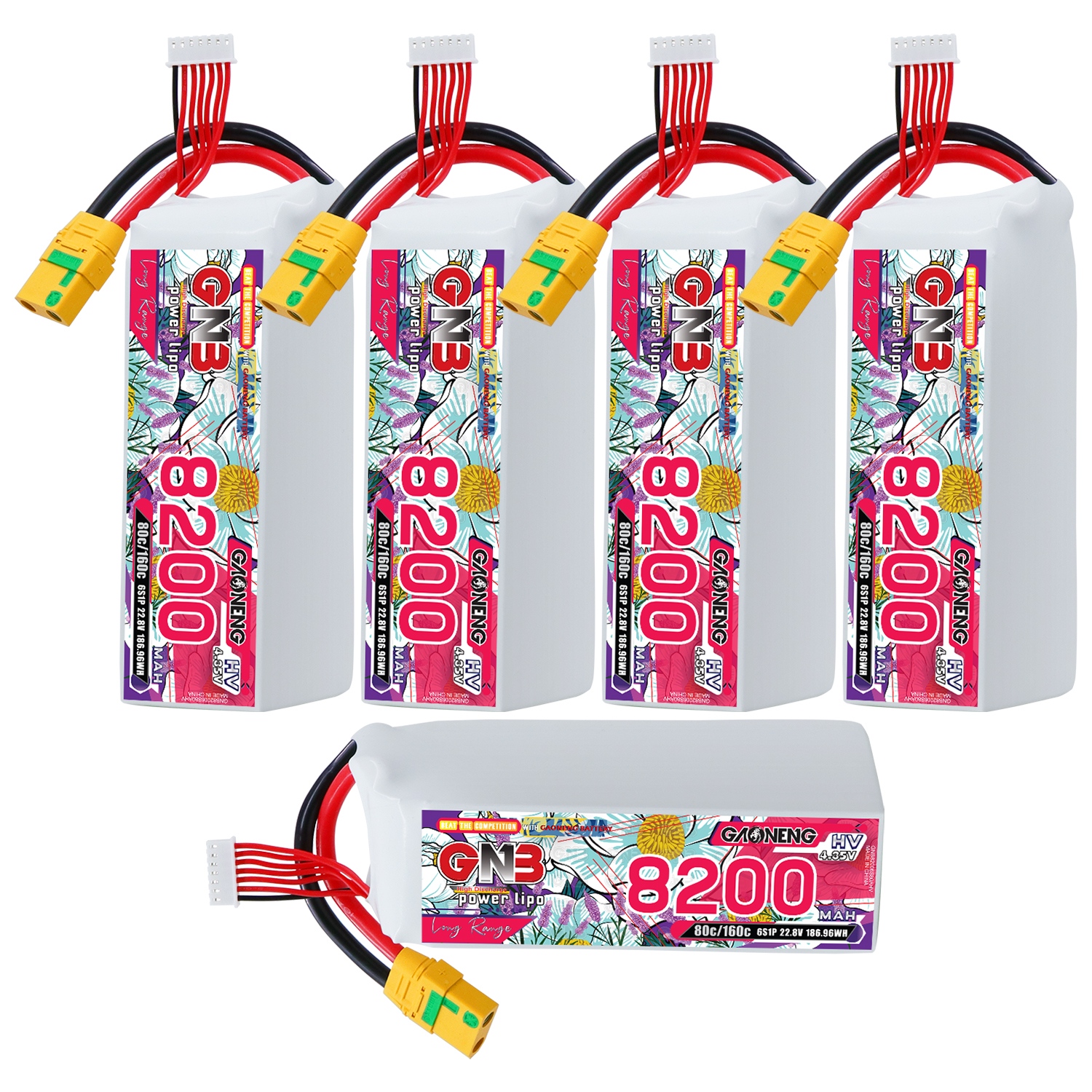 GAONENG GNB HV 6S 22.8V 8200mAh 80C LiPo Battery XT90S