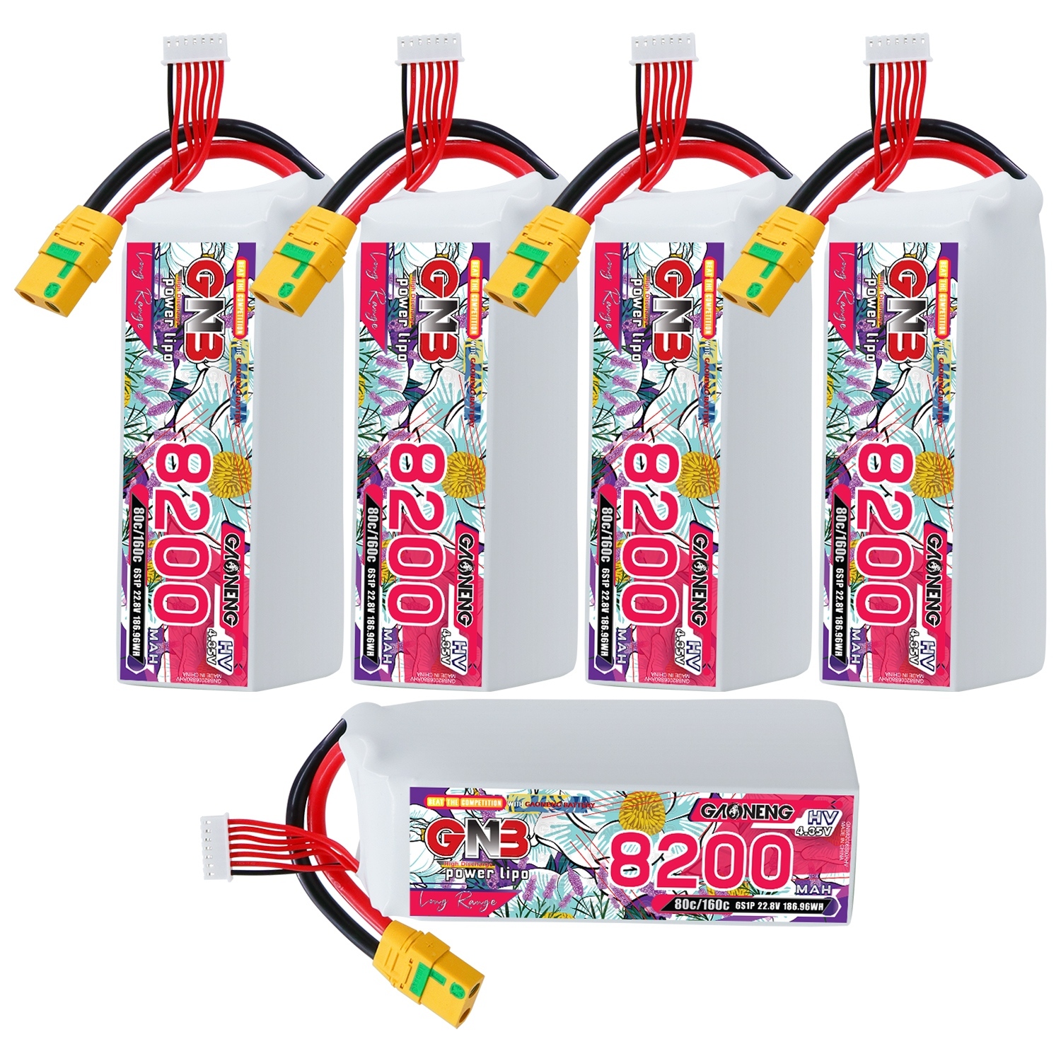 GAONENG GNB HV 6S 22.8V 8200mAh 80C LiPo Battery XT90S
