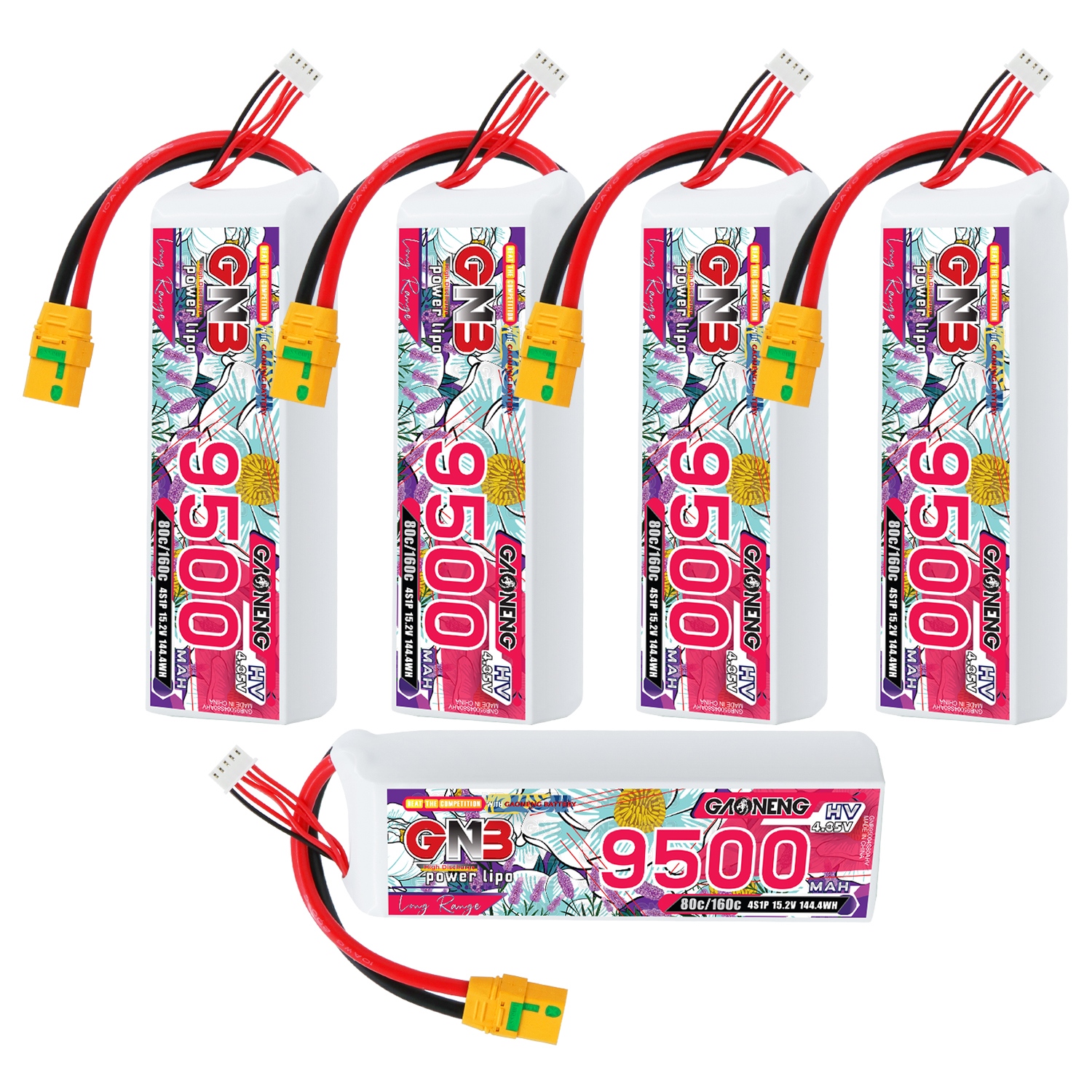 GAONENG GNB HV 4S 15.2V 9500mAh 80C XT90S LiPo Battery