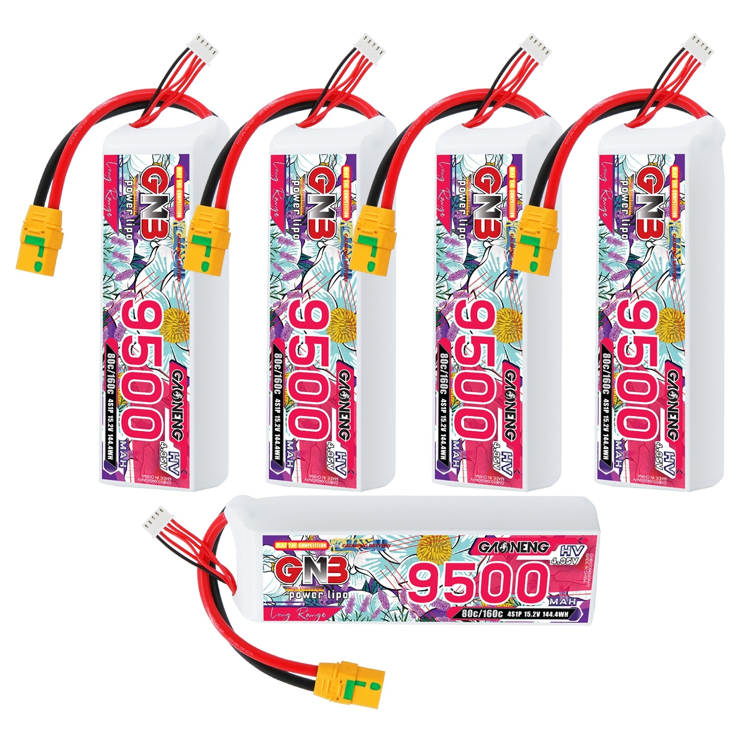 GAONENG GNB HV 4S 15.2V 9500mAh 80C XT90S LiPo Battery
