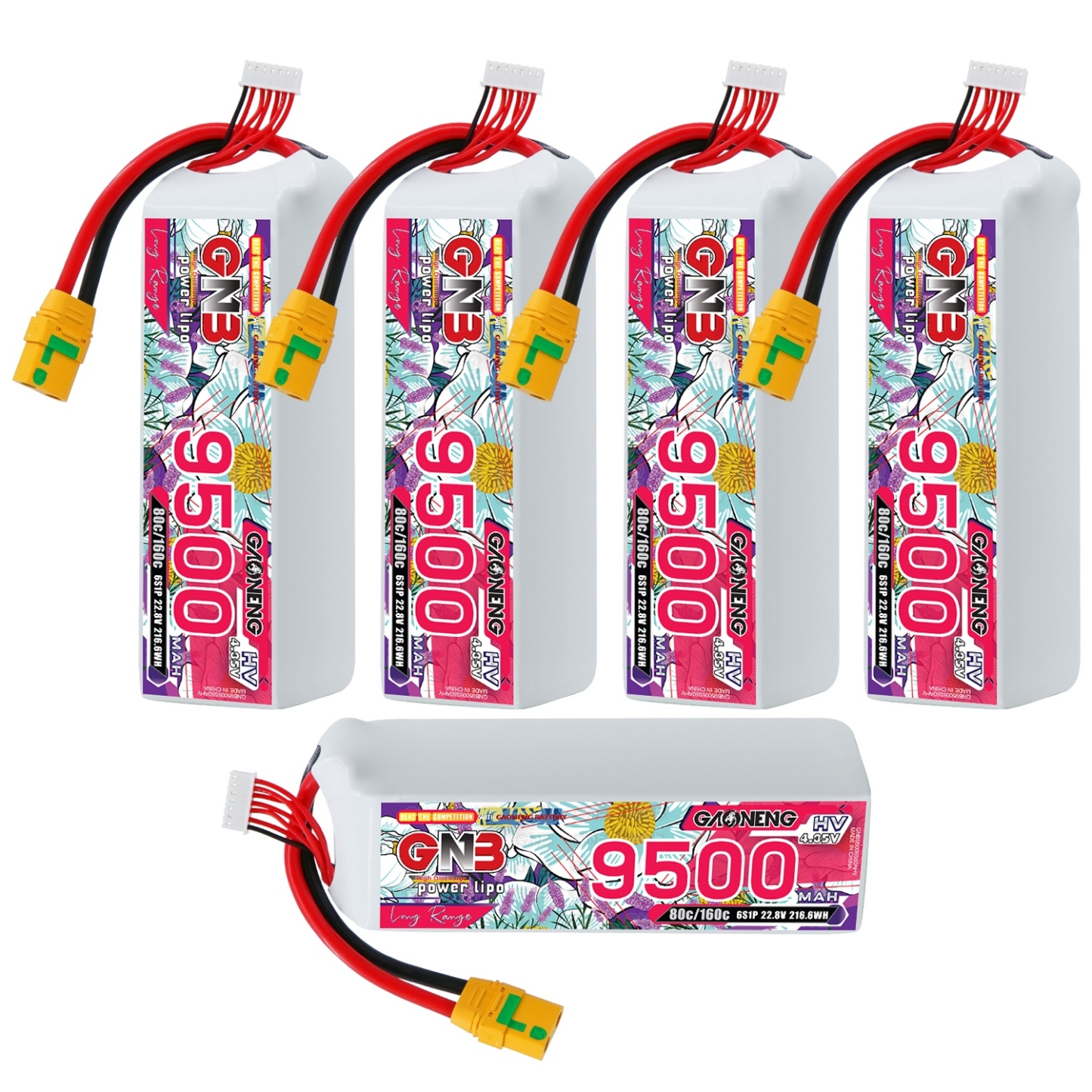 GAONENG GNB HV 6S 22.8V 9500mAh 80C LiPo Battery XT90S