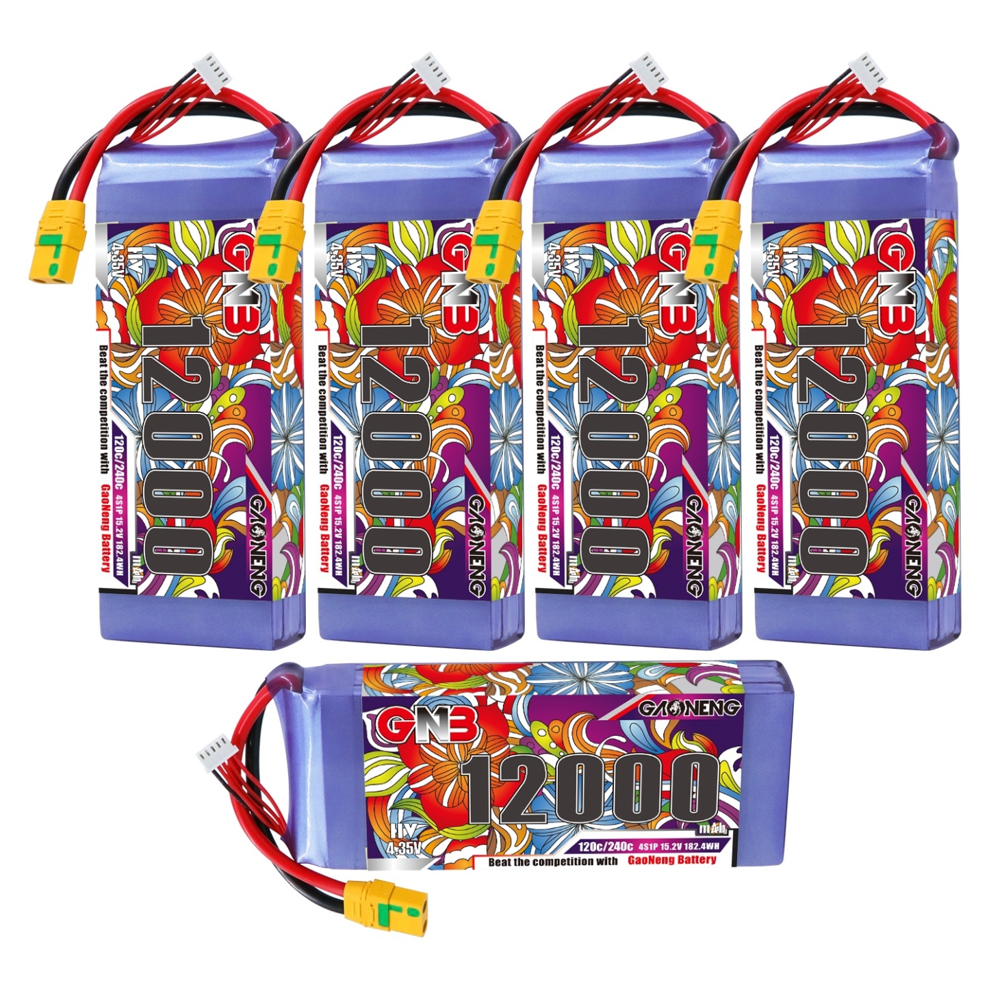 GAONENG GNB 4S 15.2V HV 12000mAh 120C RC LiPo Battery XT90S