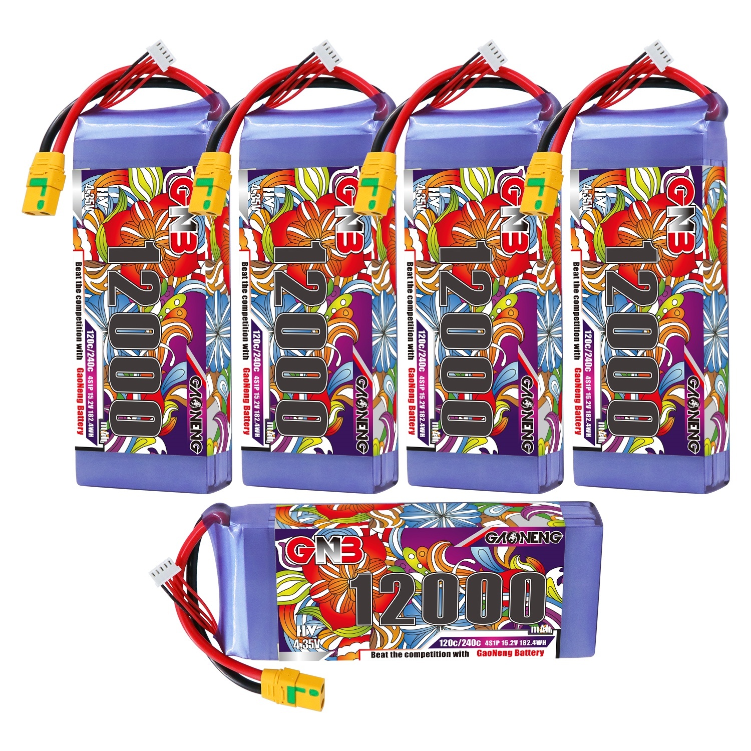 GAONENG GNB 4S 15.2V HV 12000mAh 120C RC LiPo Battery XT90S