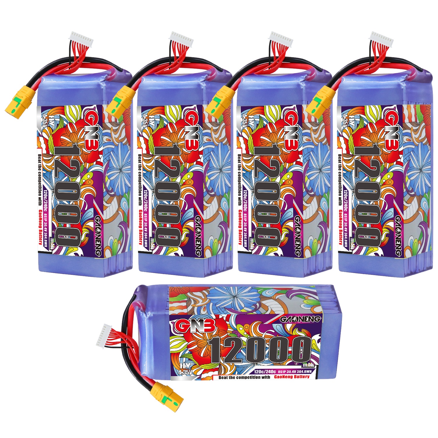 GAONENG GNB 8S1P 30.4V HV 12000mAh 120C LiPo Battery XT90S