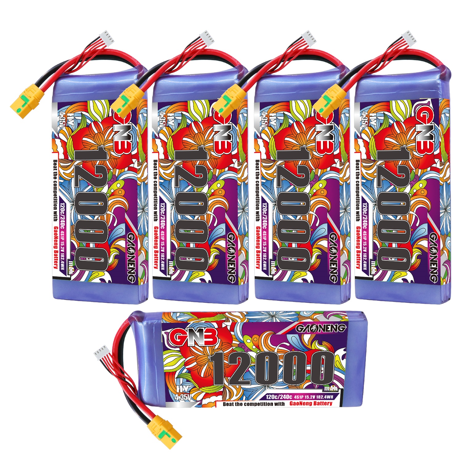 GAONENG GNB 12000mAh 4S 15.2V HV 120C RC LiPo Battery XT90S