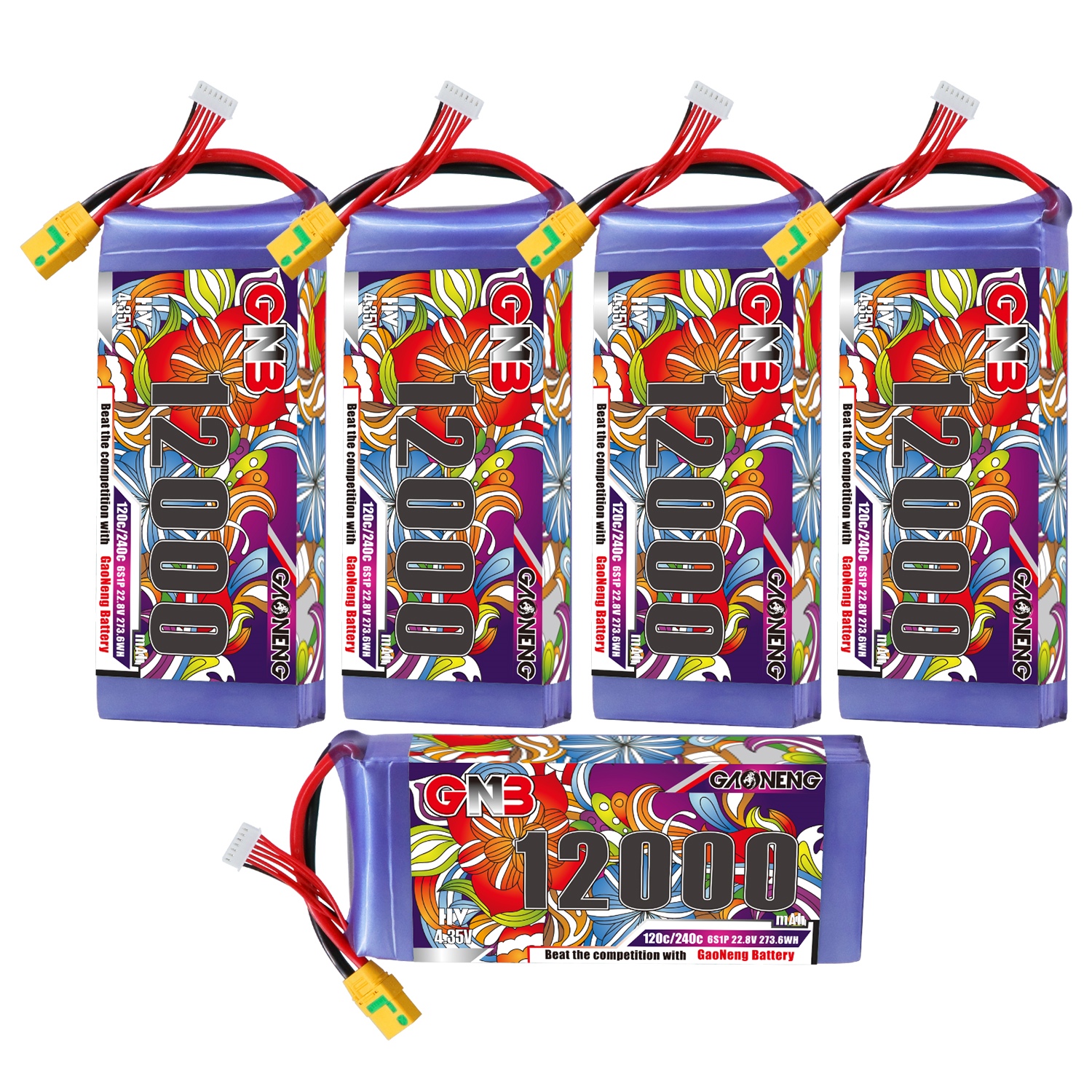 [Copy]GAONENG GNB 12000mAh 6S 22.8V HV 120C RC LiPo Battery XT90S