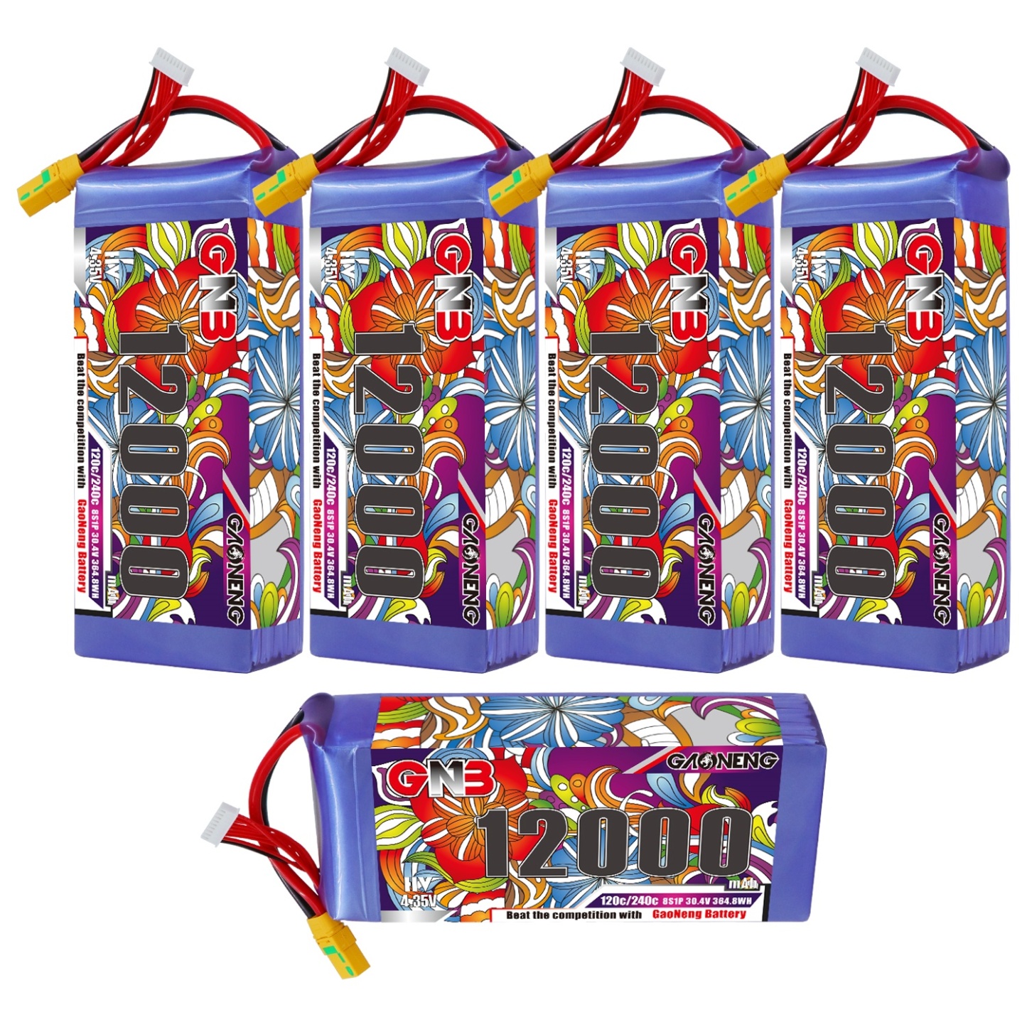 GAONENG GNB 12000mAh  8S1P 30.4V HV 120C LiPo Battery XT90S