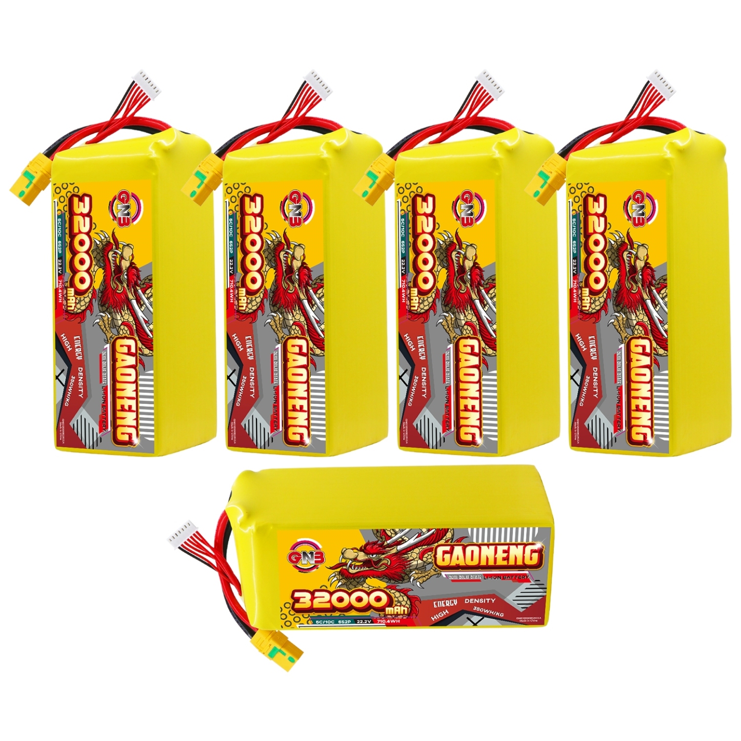 GAONENG GNB 32000mah 6S 22.2V 5C XT90S Semi Solid State Li-ion Battery 350WH/kg