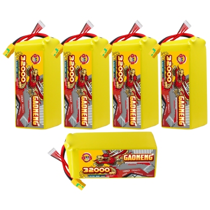 GAONENG GNB 32000mah 6S 22.2V 5C XT90S Semi Solid State Li-ion Battery 350WH/kg