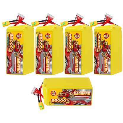 GAONENG GNB 26000mah 12S 44.4V 5C XT90S Semi Solid State Li-ion Battery 350WH/kg
