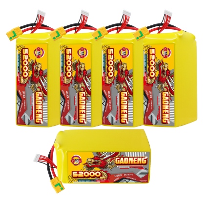 GAONENG GNB 52000mah 6S 22.2V 5C XT90S Semi Solid State Li-ion Battery 350WH/kg