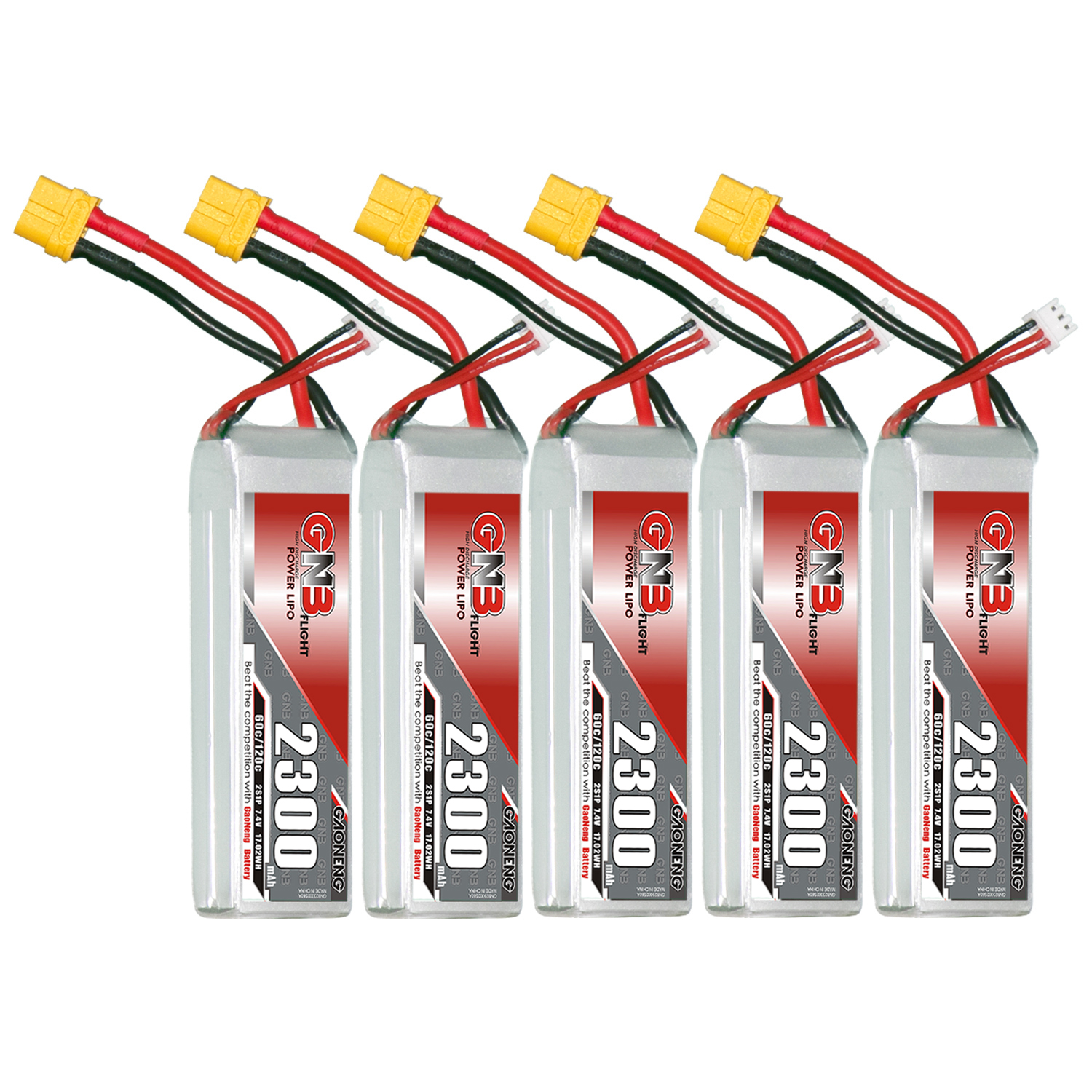 GAONENG GNB 2S 7.4V 2300mAh 60C LiPo Battery XT60 Connector