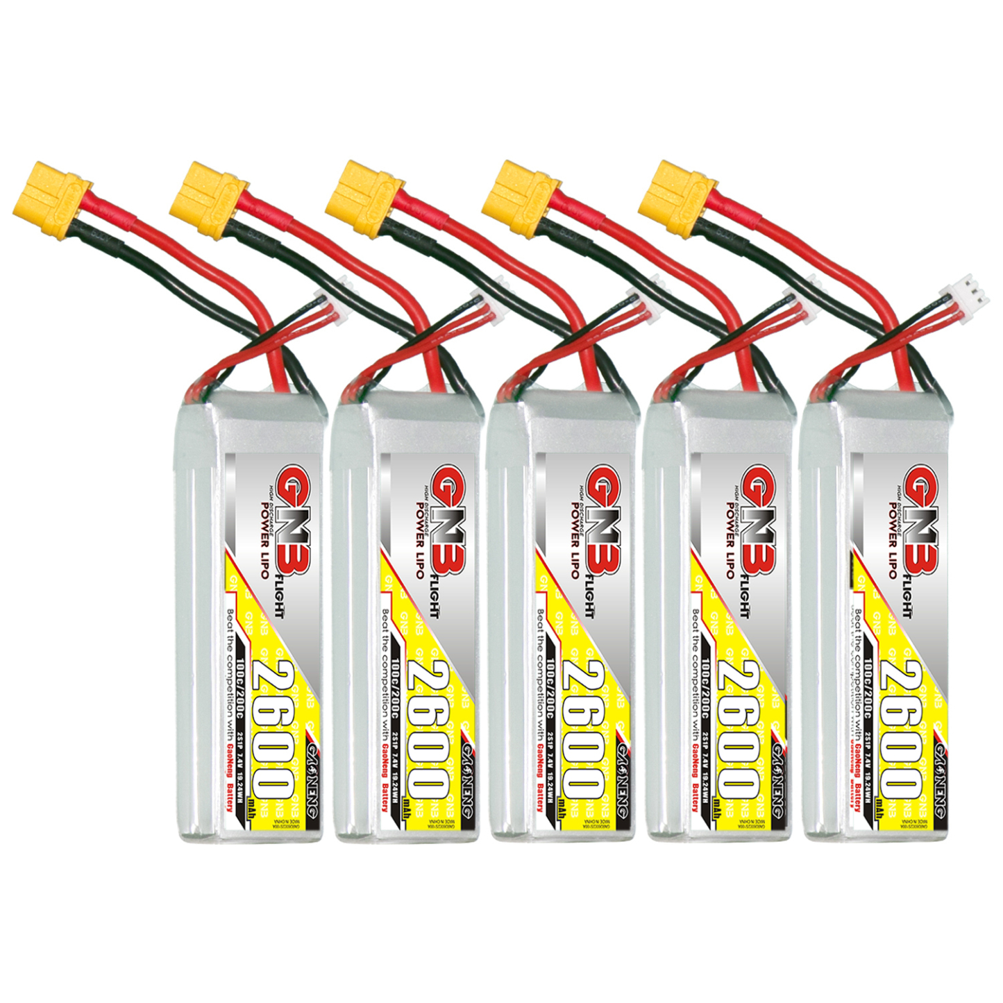 GAONENG GNB 2S 7.4V 2600mAh 100C LiPo Battery XT60