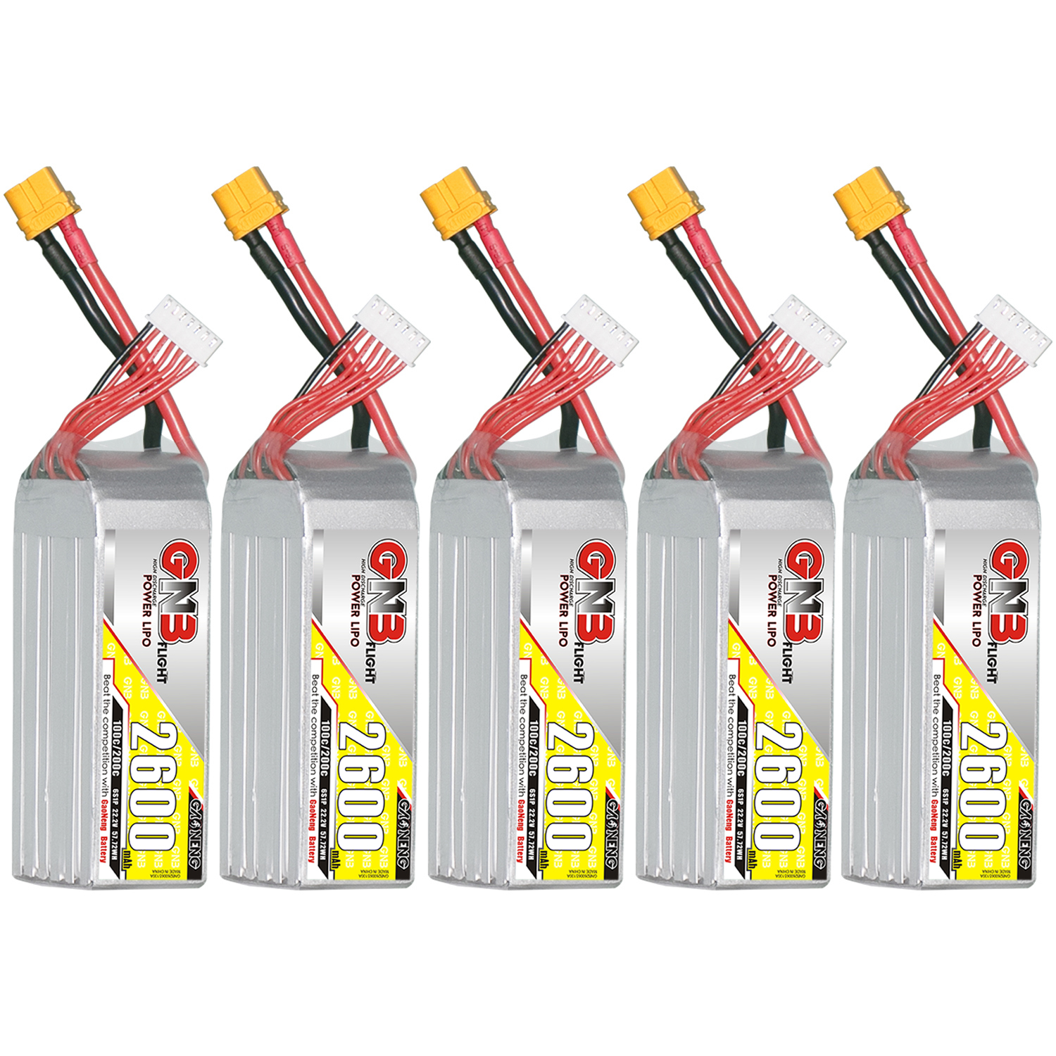 GAONENG GNB 6S 22.2V 2600mAh 100C XT60 LiPo Battery