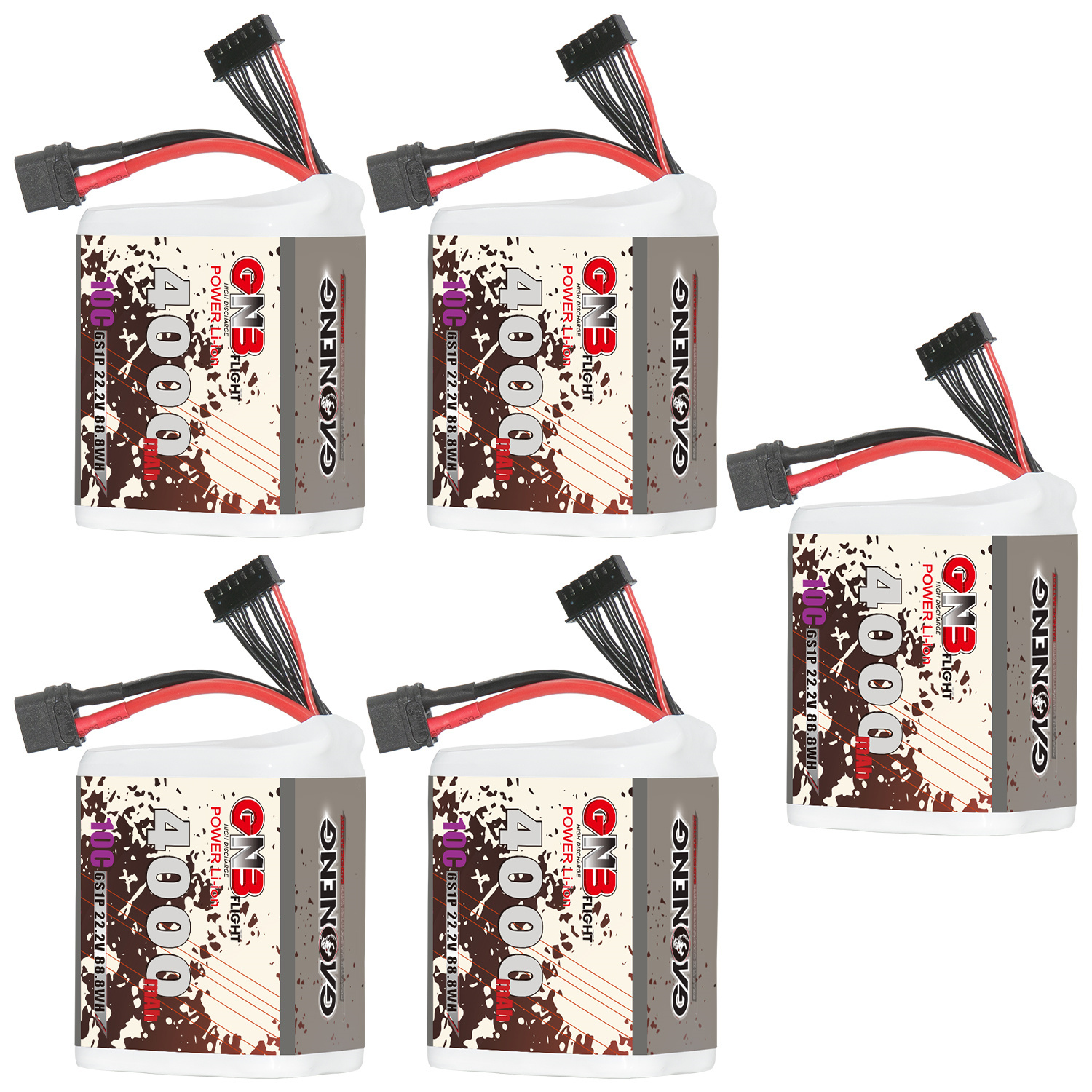 GAONENG GNB 6S 22.2V 4000mAh 10C XT60 Li-ion Battery made with Lishen 21700