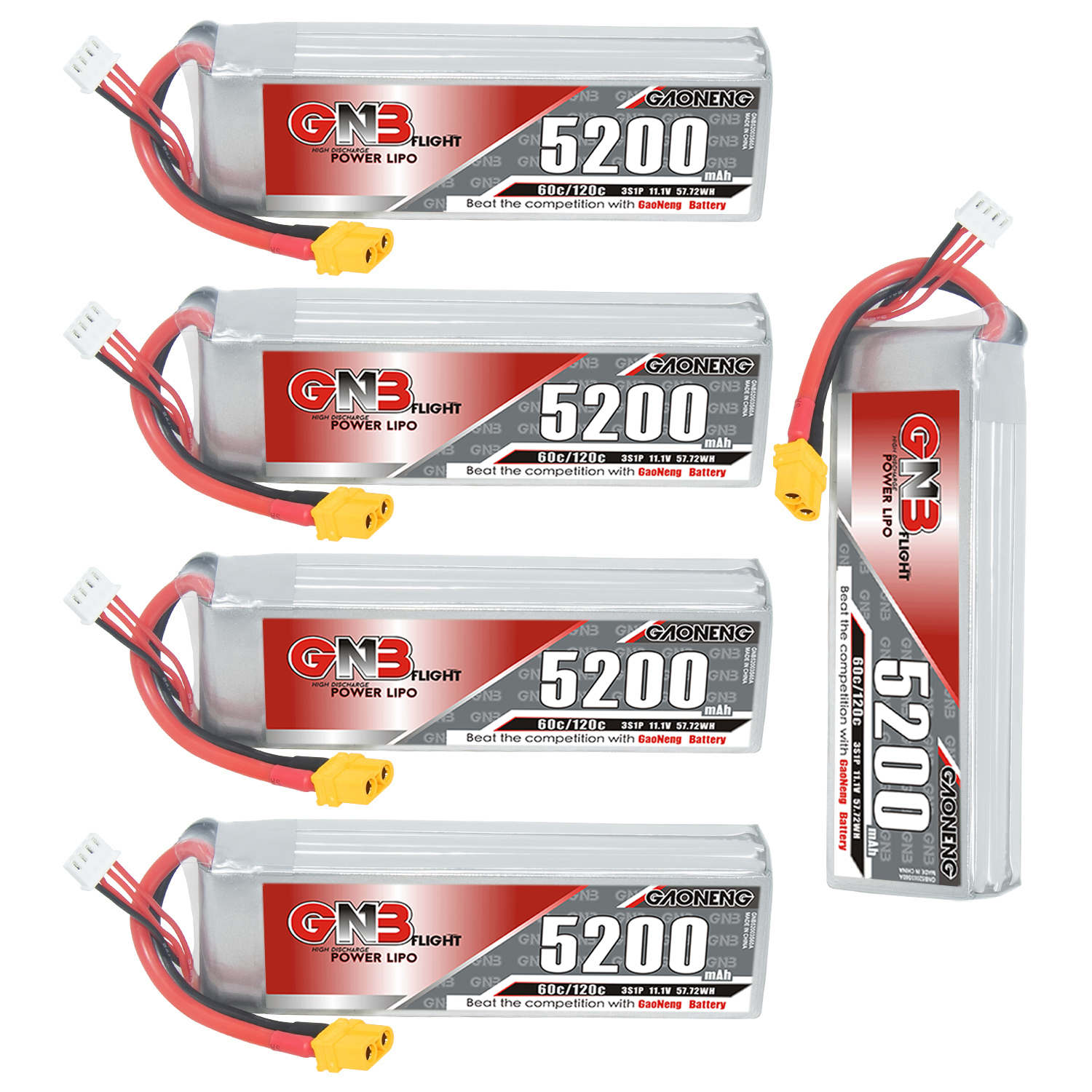 GAONENG GNB 3S 11.1V 5200mAh 60C LiPo Battery XT60