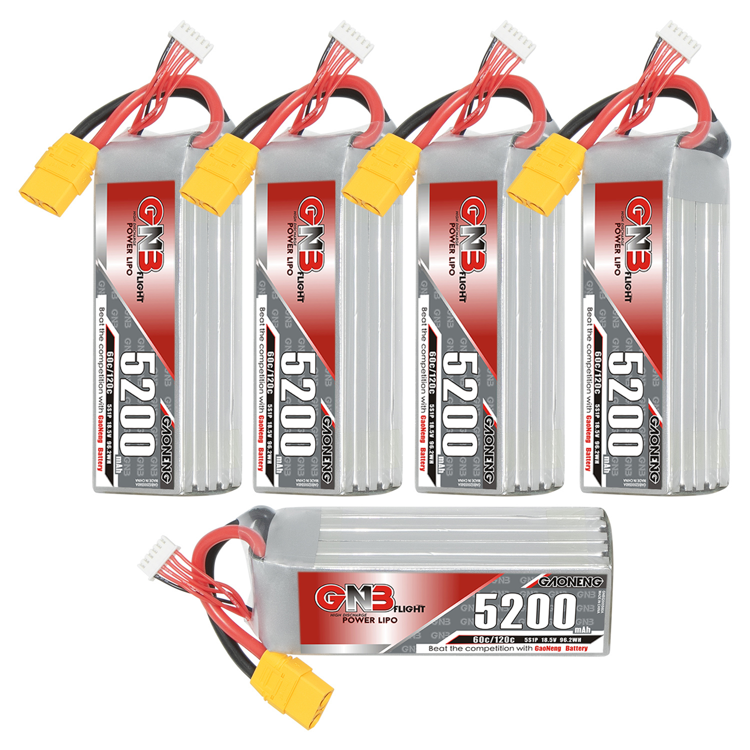 GAONENG GNB 5S 18.5V 5200mAh 60C LiPo Battery XT90