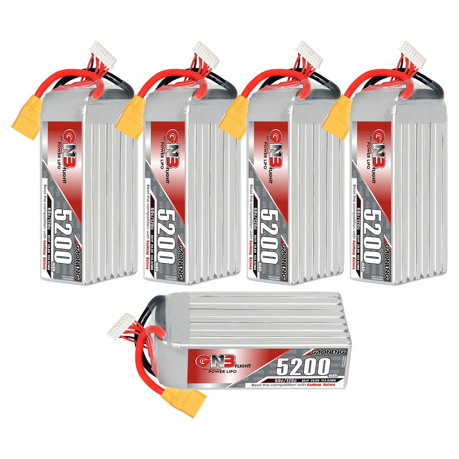 GAONENG GNB 8S 29.6V 5200mAh 60C LiPo Battery XT90