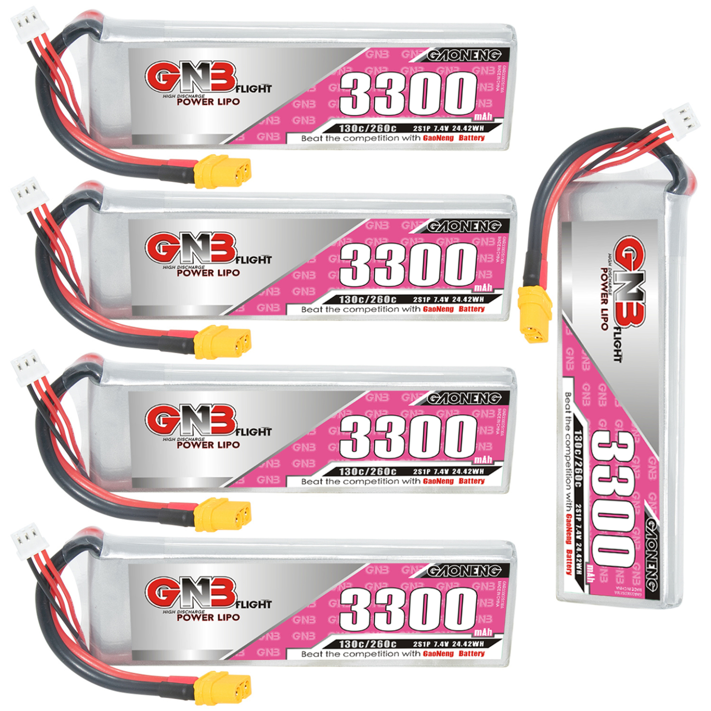 GAONENG GNB 2S 7.4V 3300mAh 130C LiPo Battery XT60