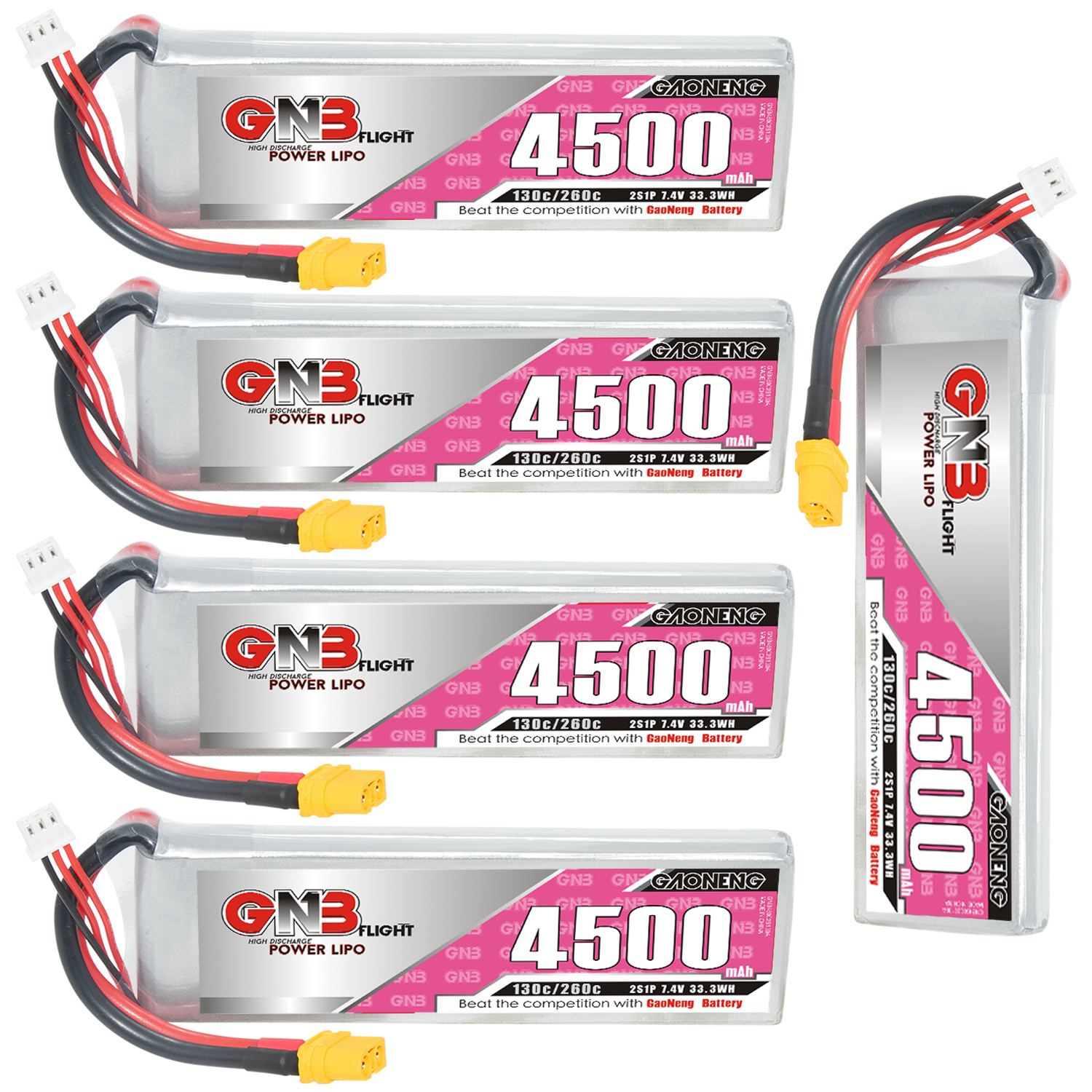 GAONENG GNB 2S 7.4V 4500mAh 130C LiPo Battery XT60