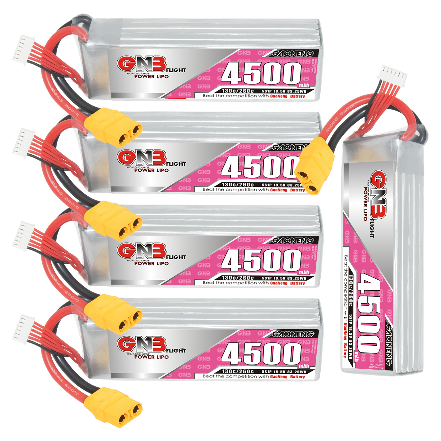 GAONENG GNB 5S 18.5V 4500mAh 130C LiPo Battery XT90