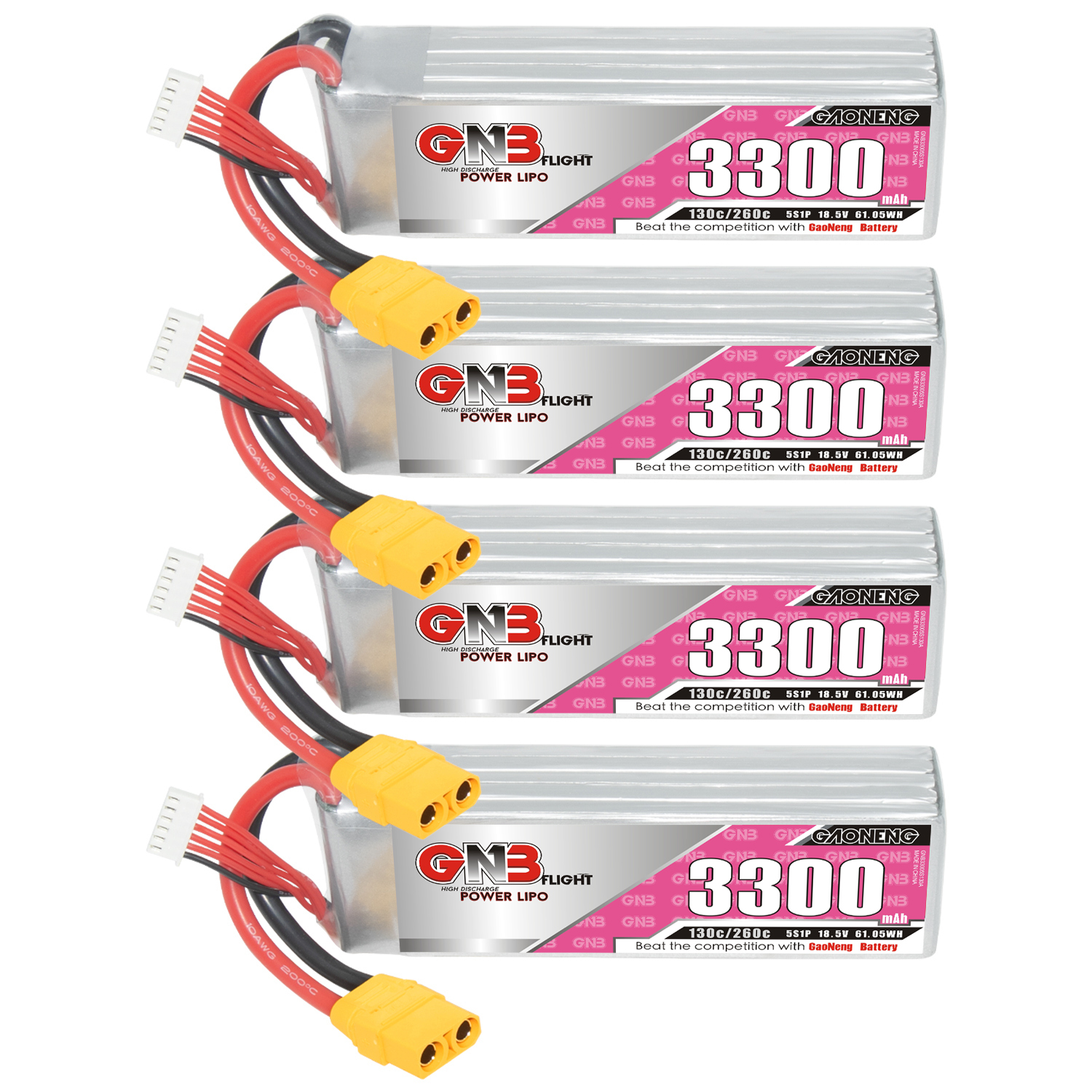 GAONENG GNB 5S 18.5V 3300mAh 130C LiPo Battery XT90
