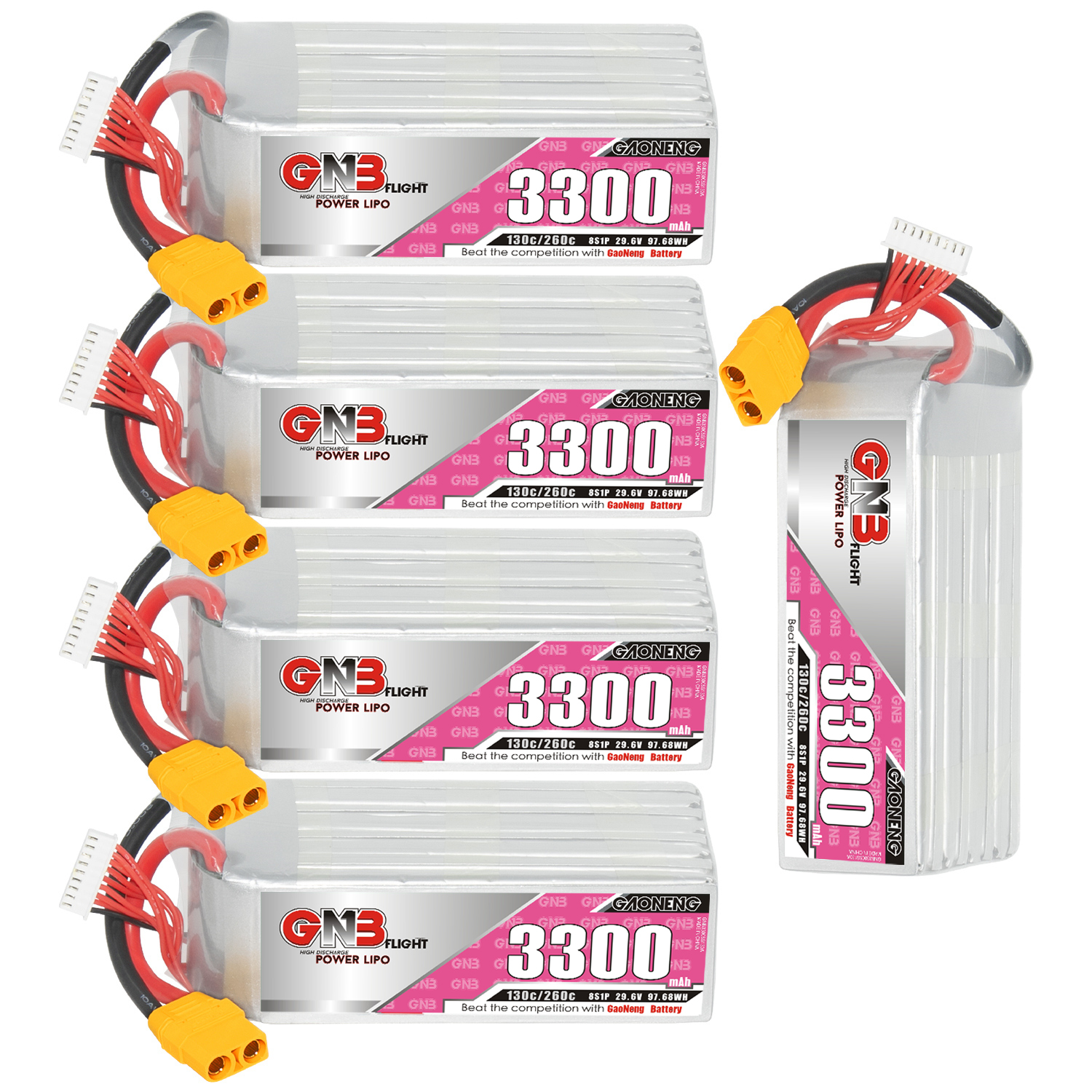 GAONENG GNB 8S 29.6V 3300mAh 130C LiPo Battery XT90
