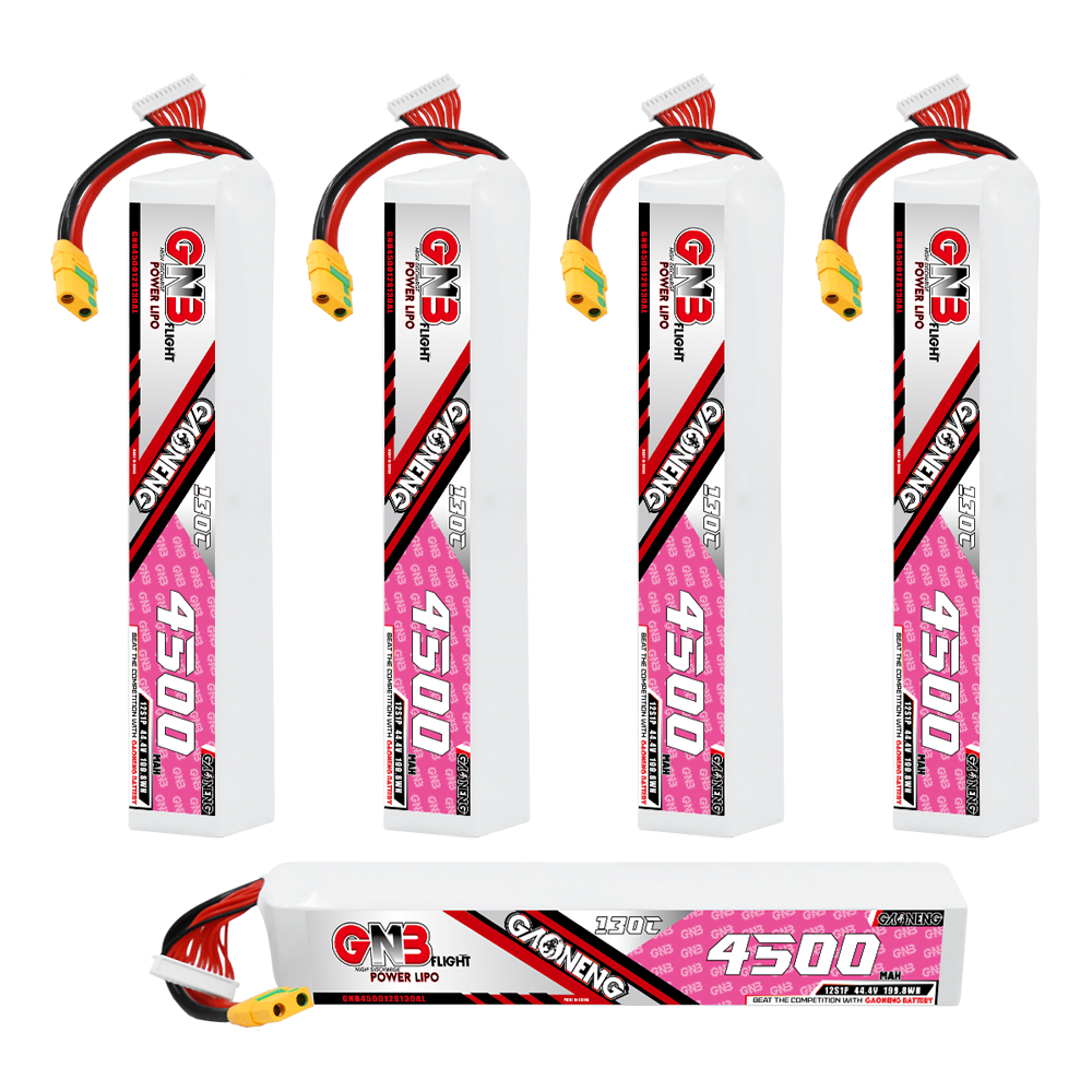 GAONENG GNB 12S 44.4V 4500mAh 130C RC LiPo Battery Drone Helicoper