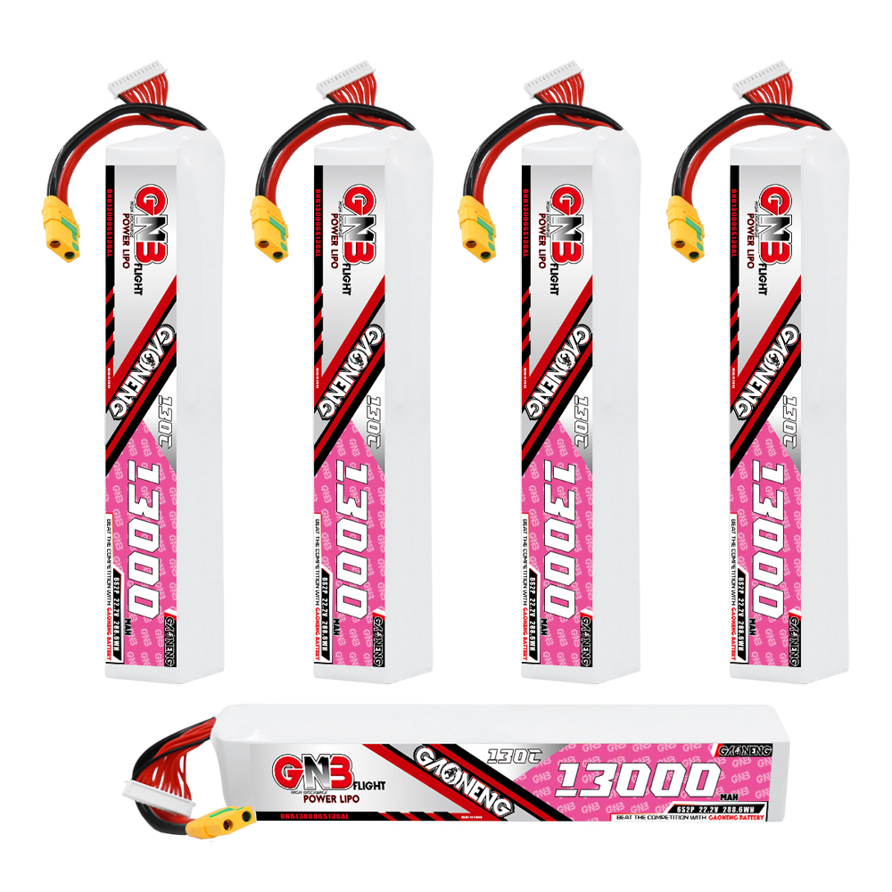 GAONENG GNB 6S 22.2V 13000mAh 130C RC LiPo Battery XT90S Anti Spark