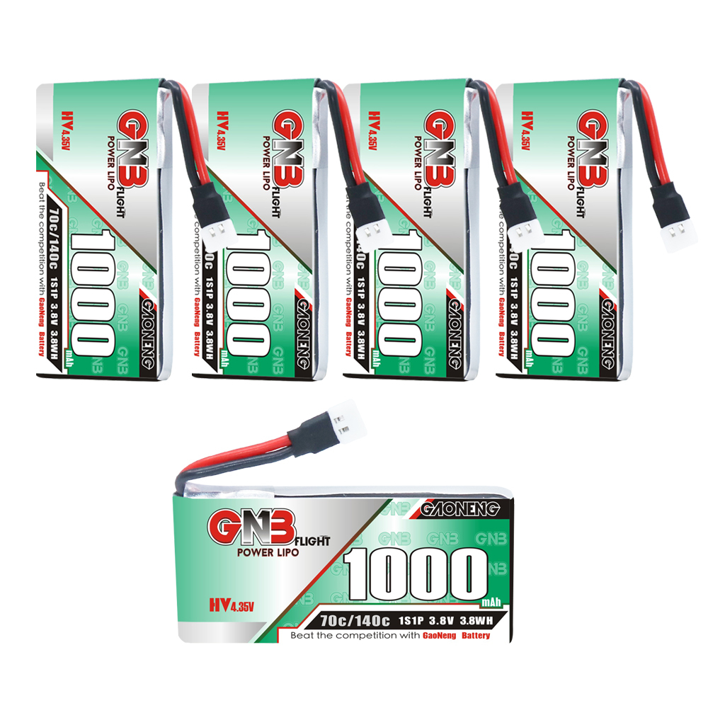 [Copy]GAONENG GNB LiHV 1S 3.8V 1000mAh 70C Molex 51005 Cabled LiPo Battery Long Range